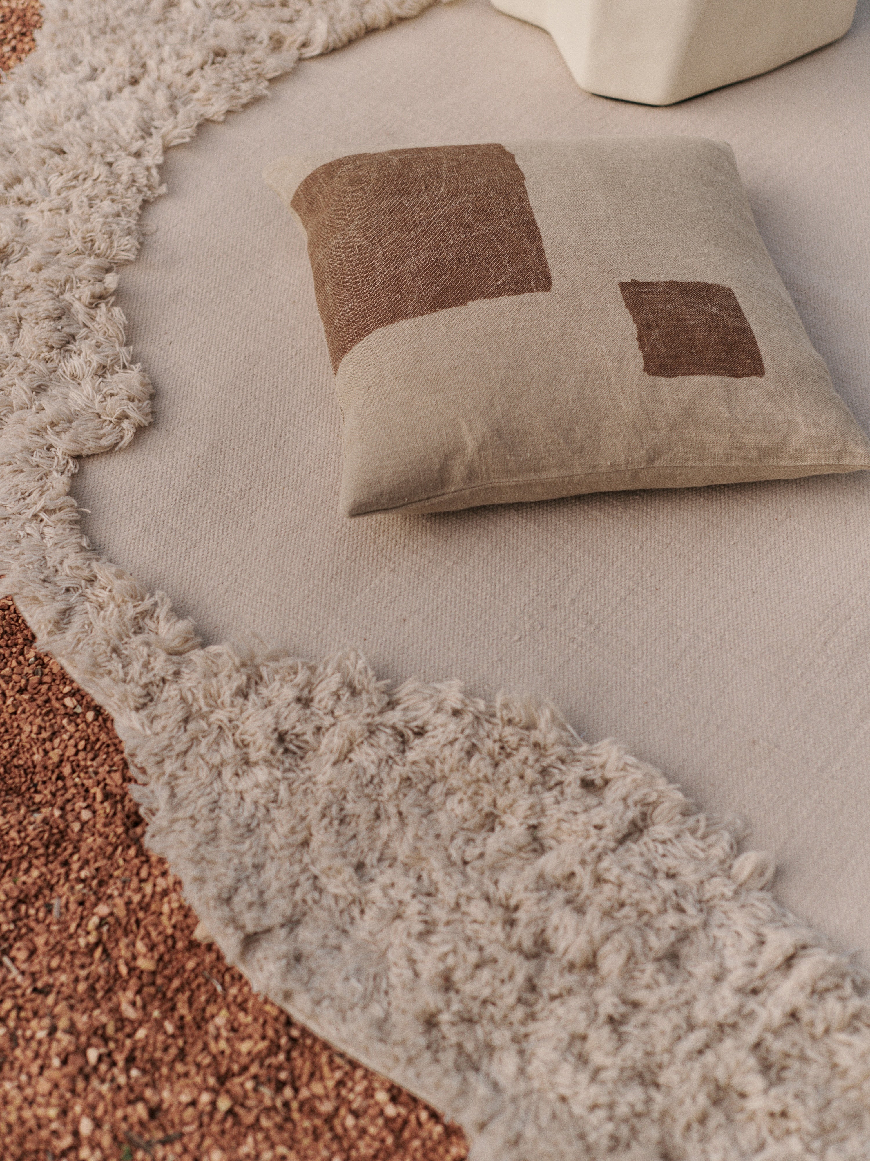 Dekokissen OLEO beige mit braun
