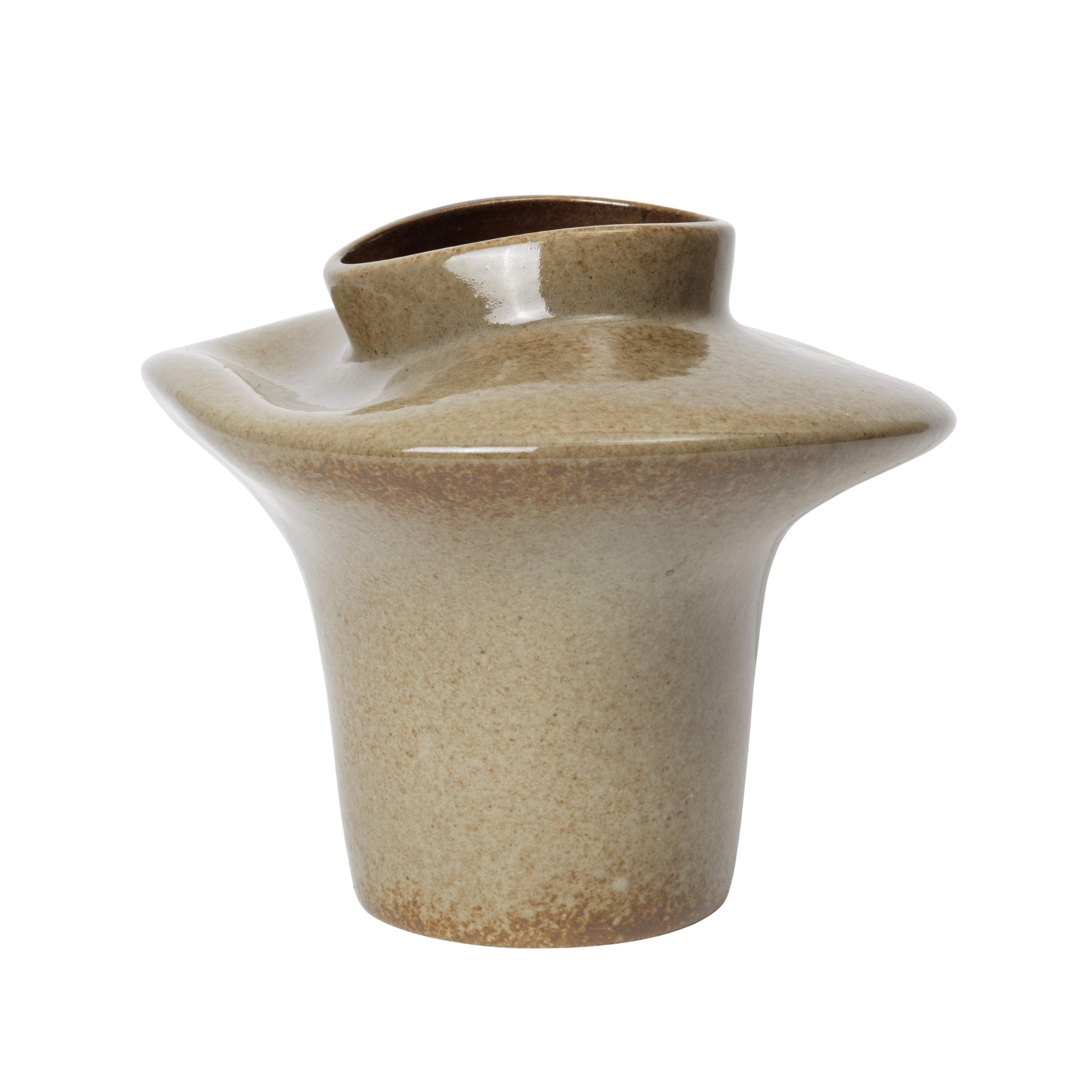 Ceramic Vase EVIO in muted green