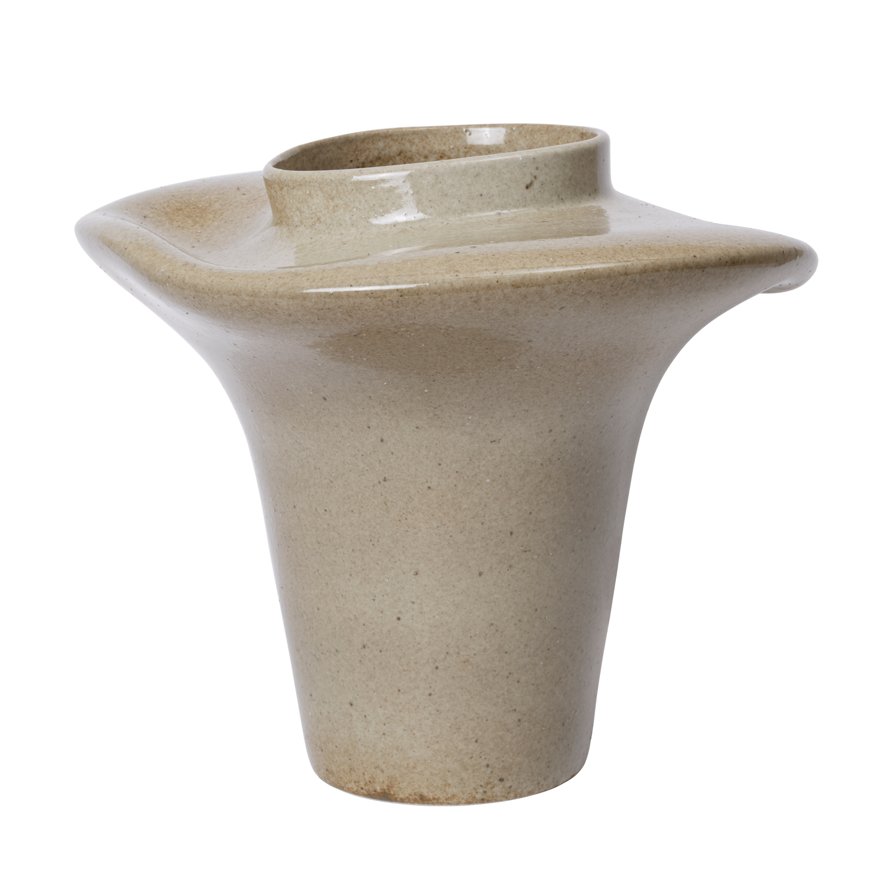 Ceramic Vase EVIO in muted green