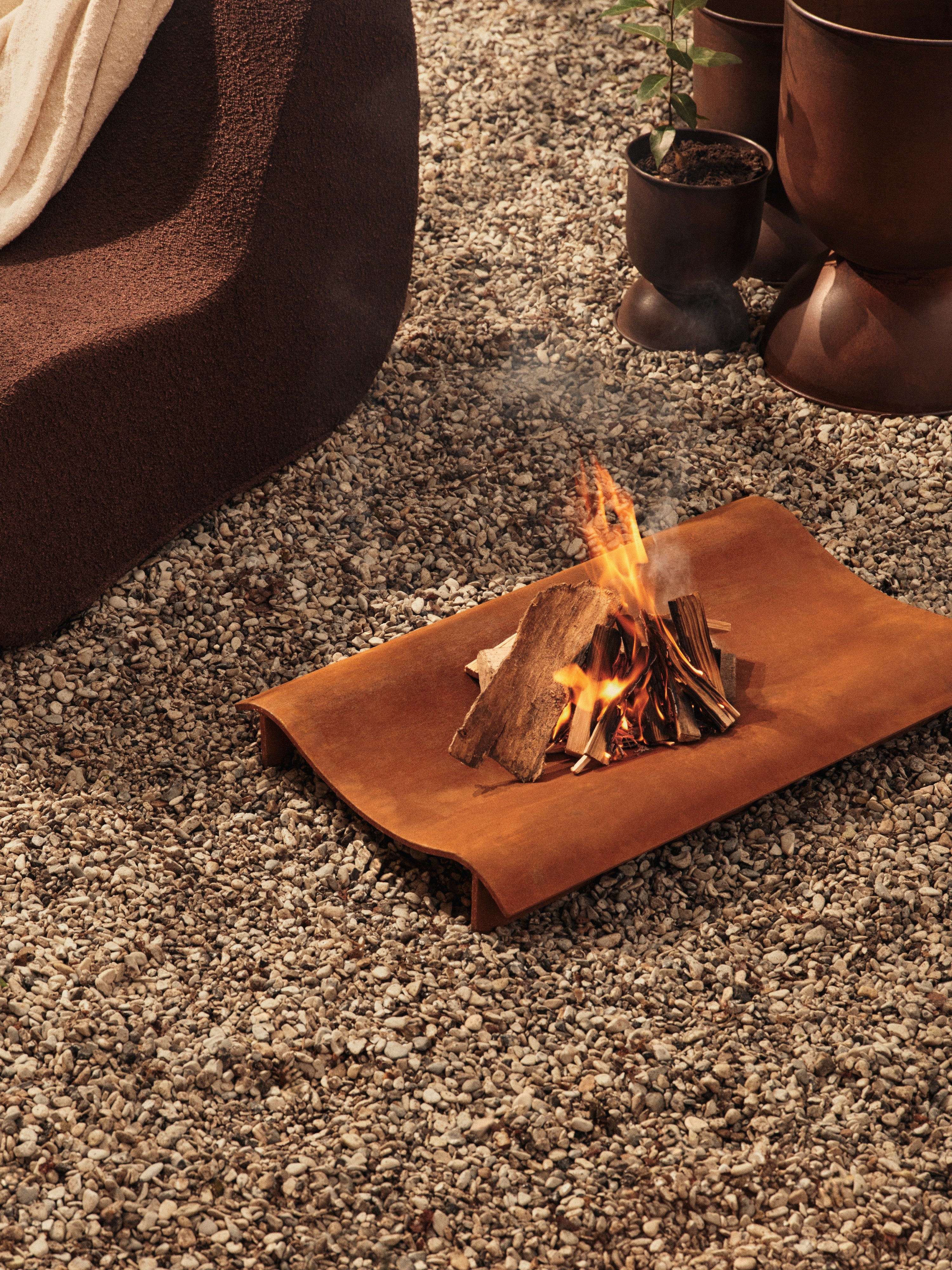 SOLENE Rusty Garden Fire Pit