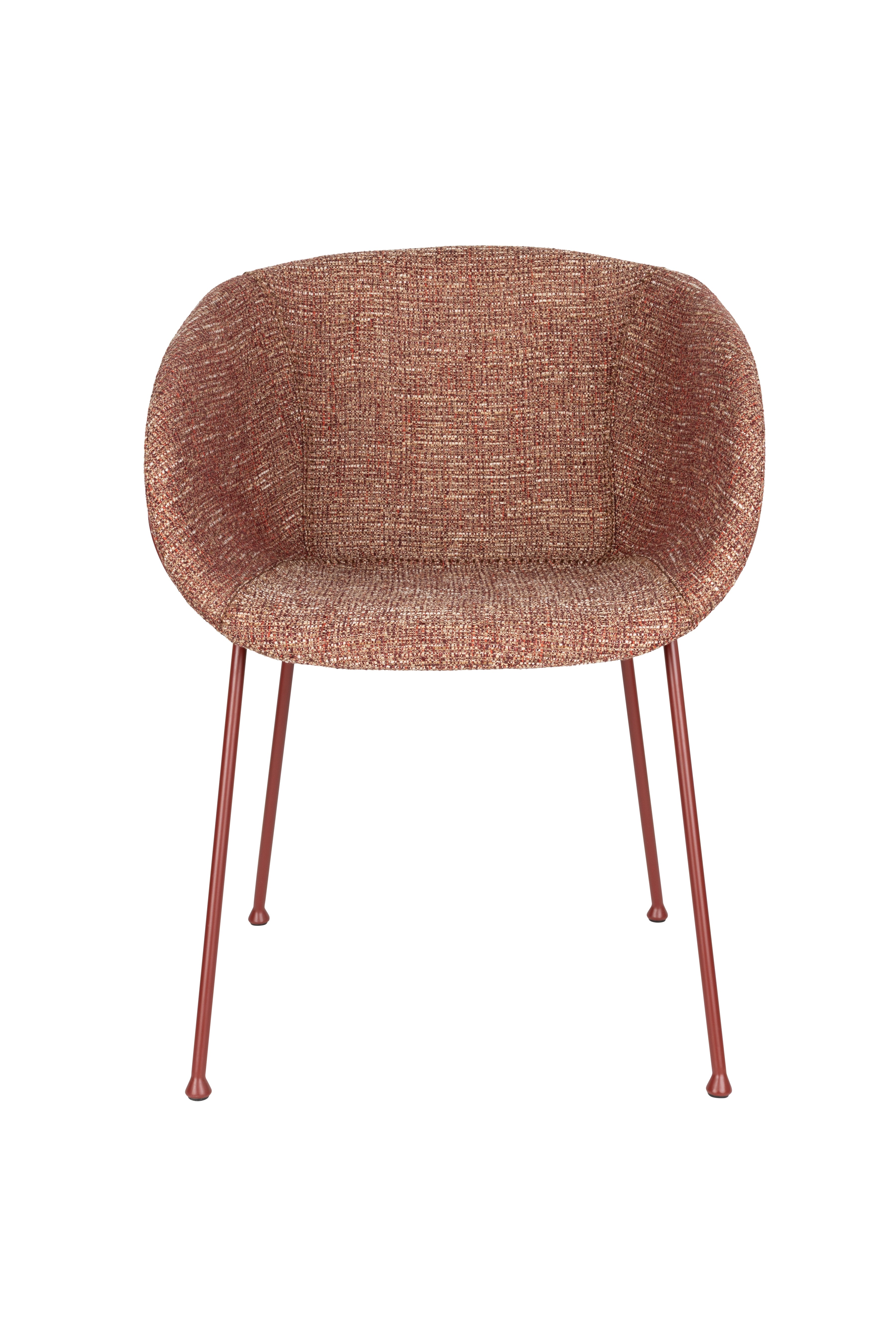 FESTON Armchair with Armrests in Burgundy