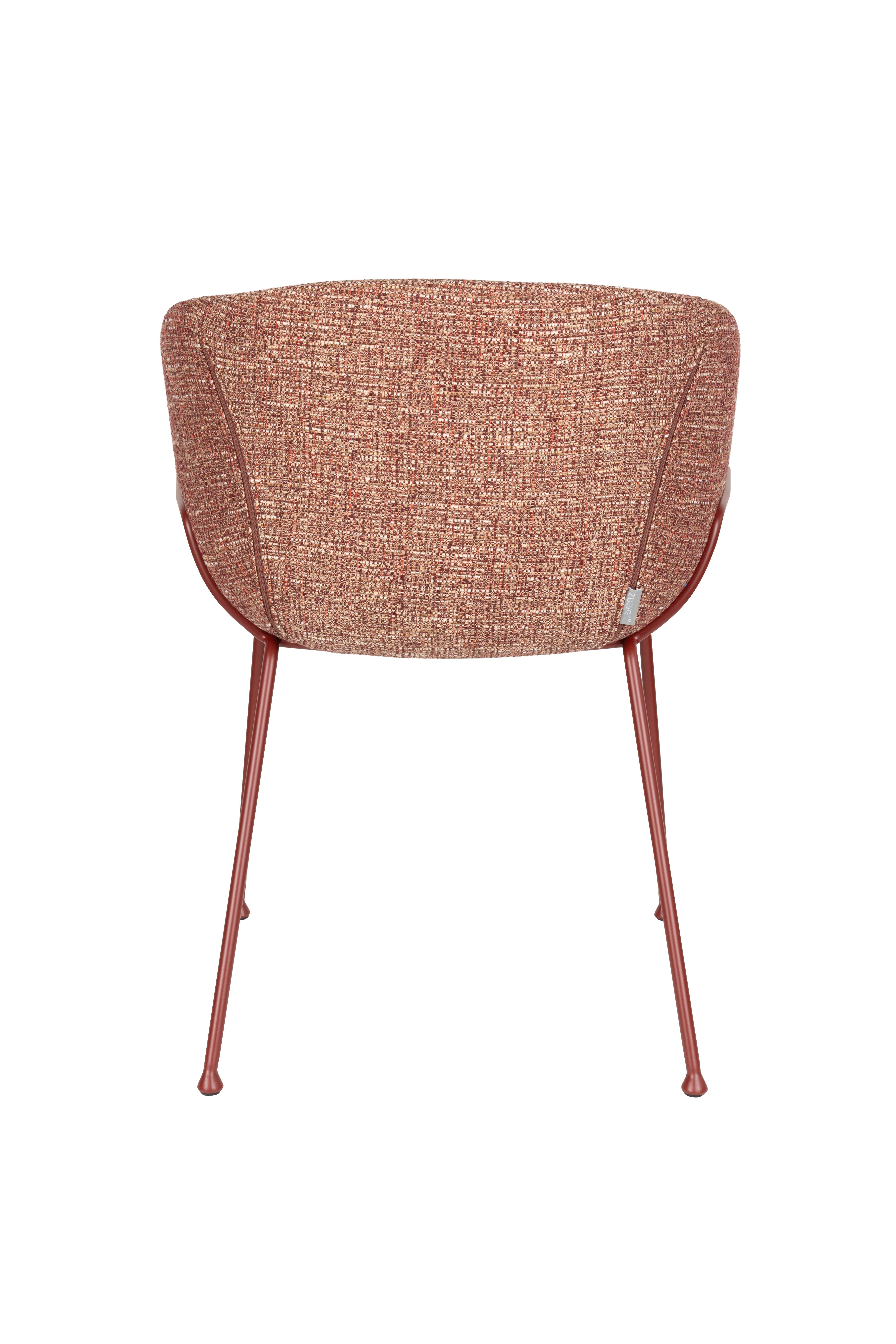 FESTON Armchair with Armrests in Burgundy