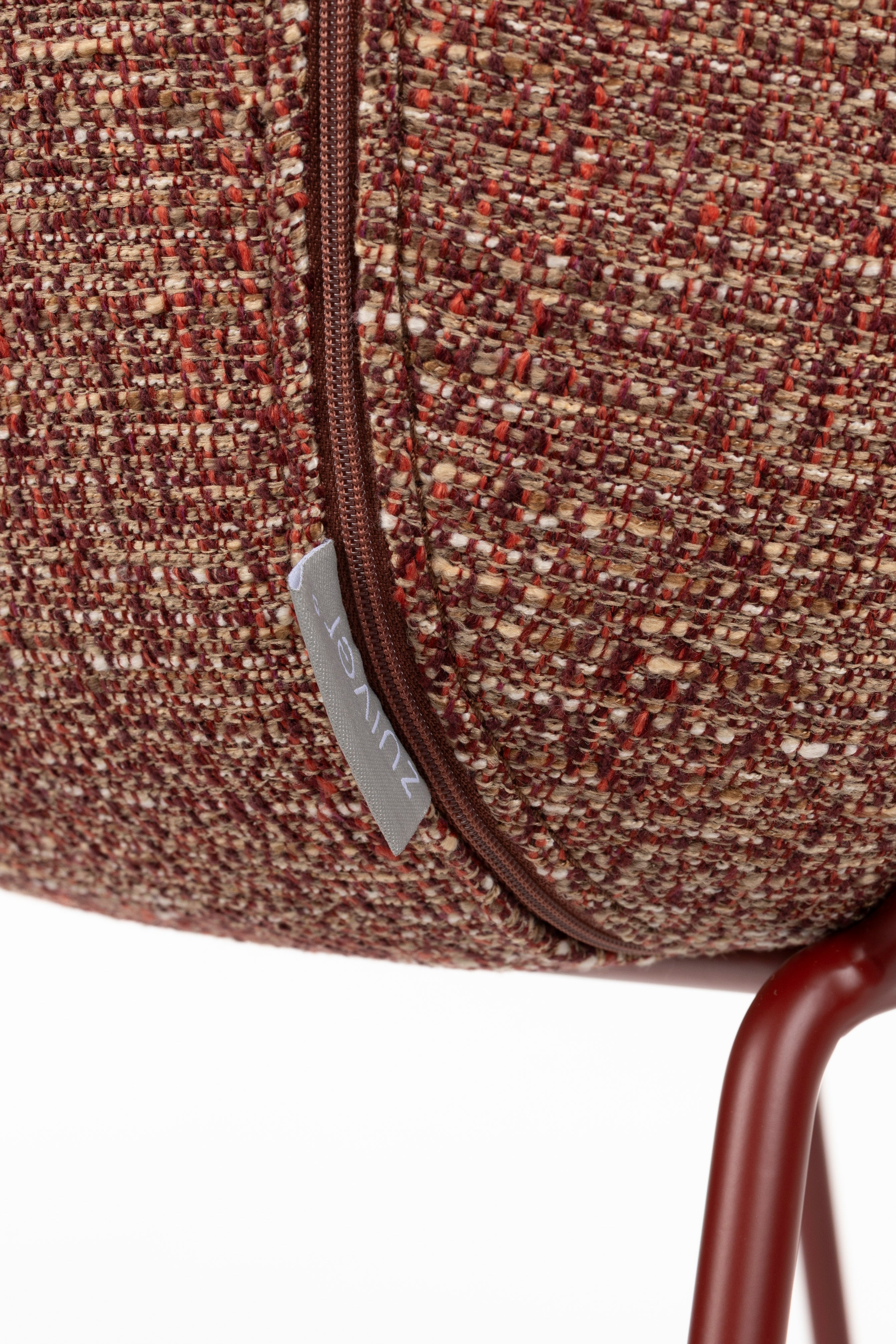 FESTON Armchair with Armrests in Burgundy