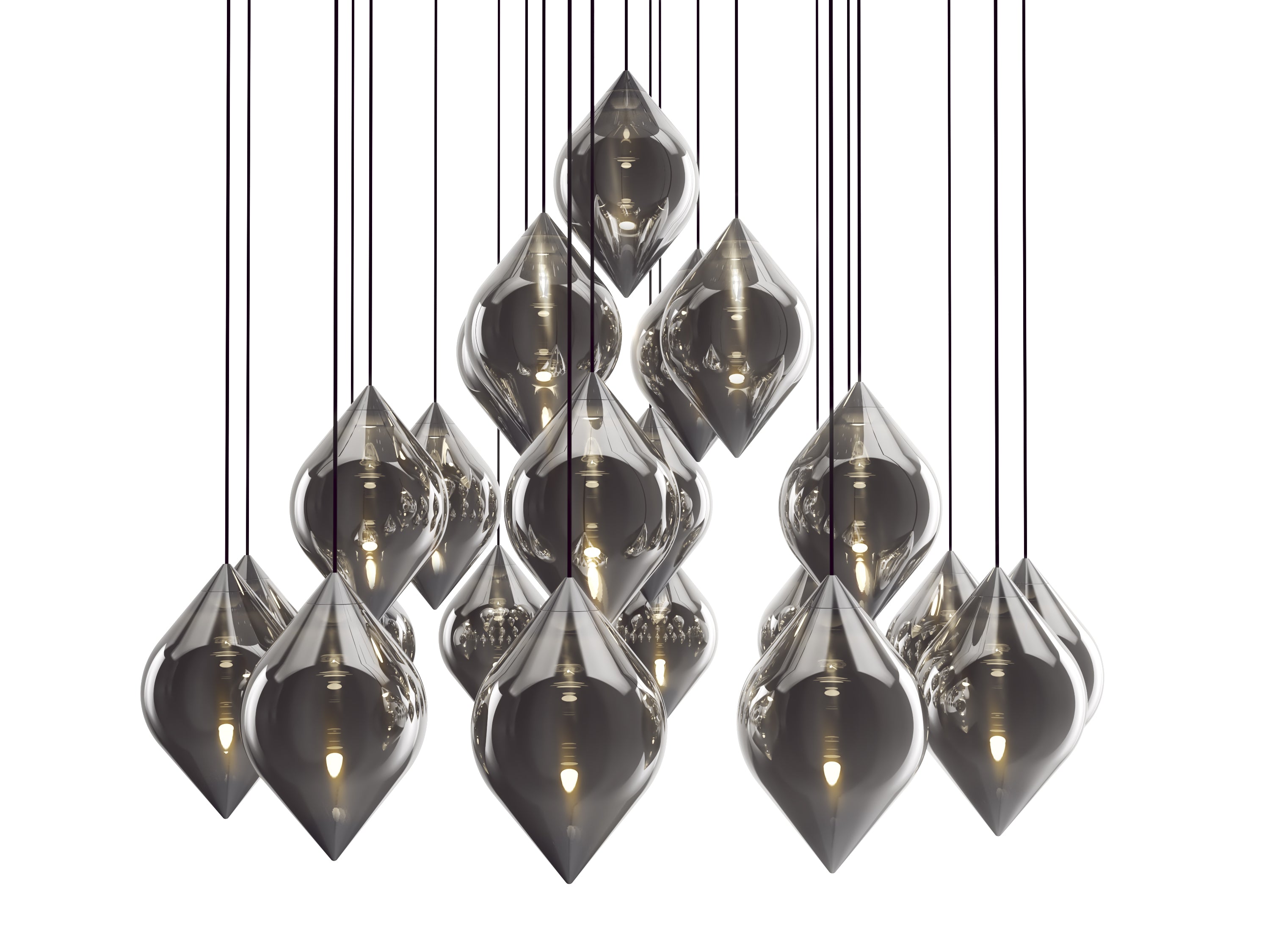 FLARE TOP Pendant Lamp with Silver Shade