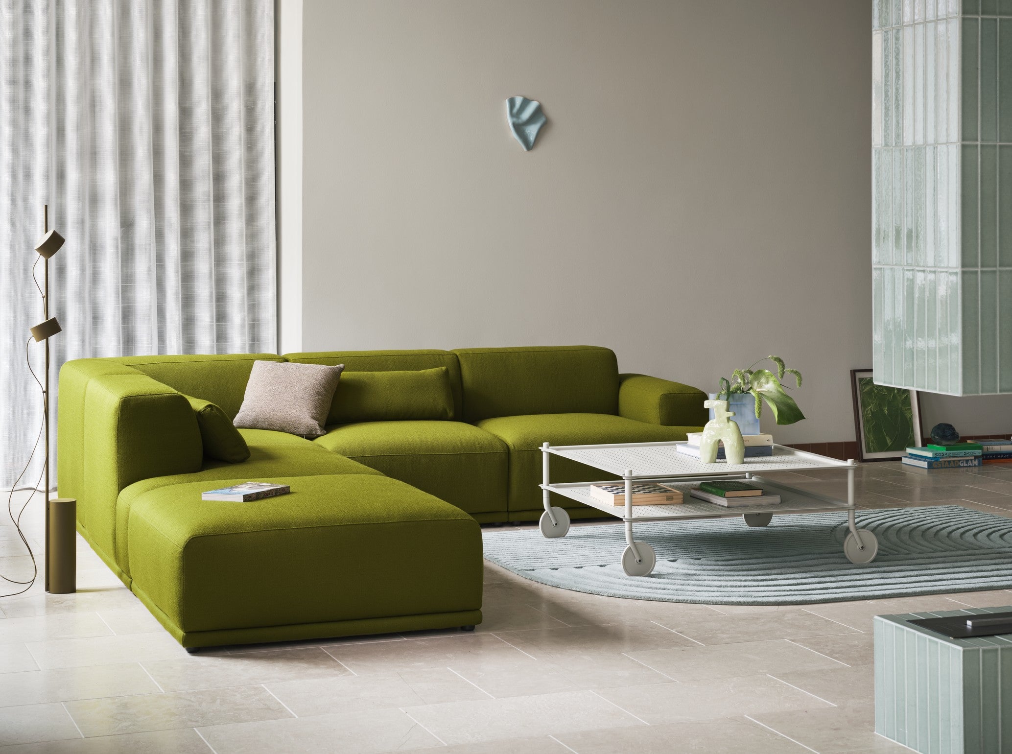 POST floor lamp brown-green