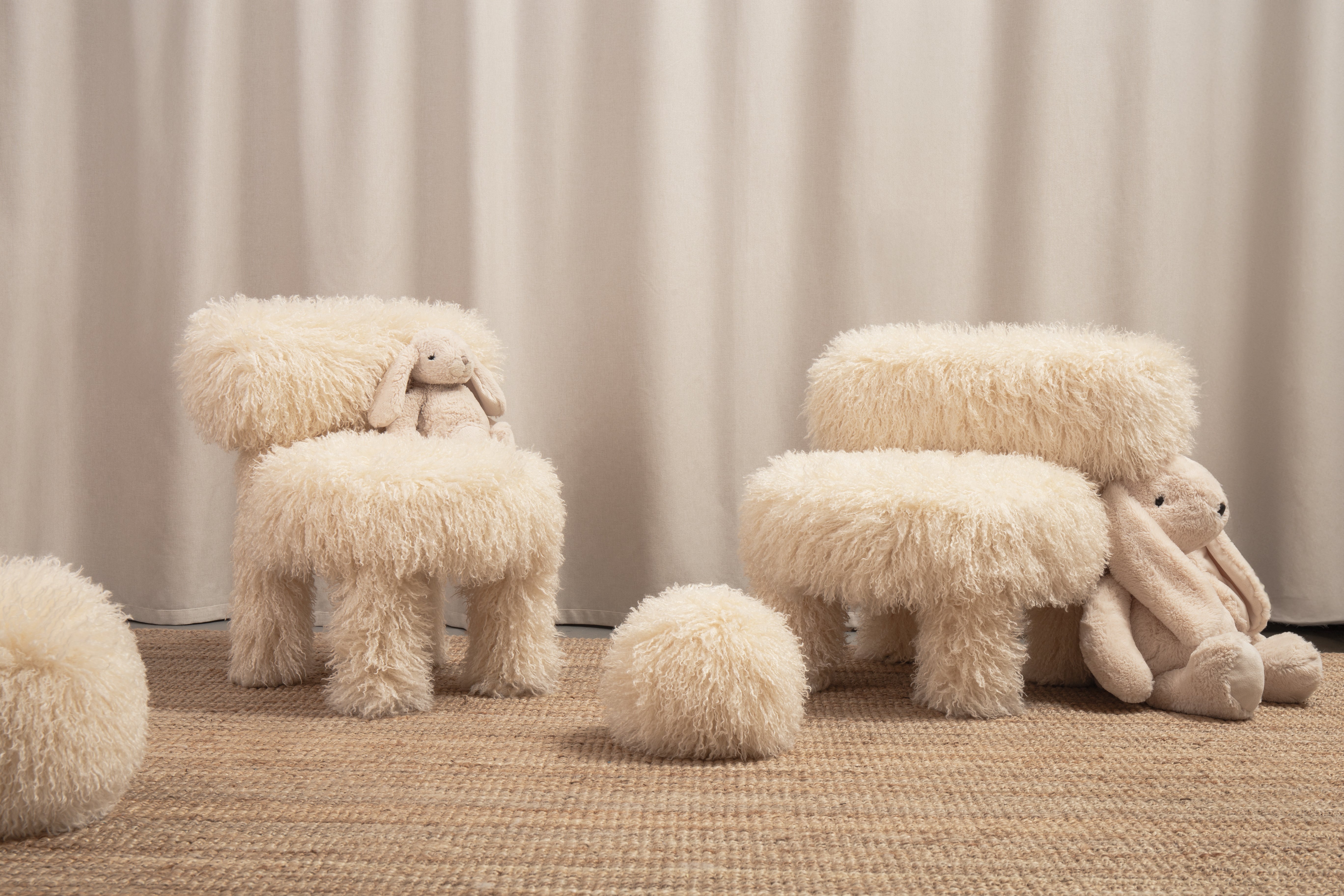 Children's Armchair BABY GROPIUS CS1 - FLUFFY EDITION artificial fur