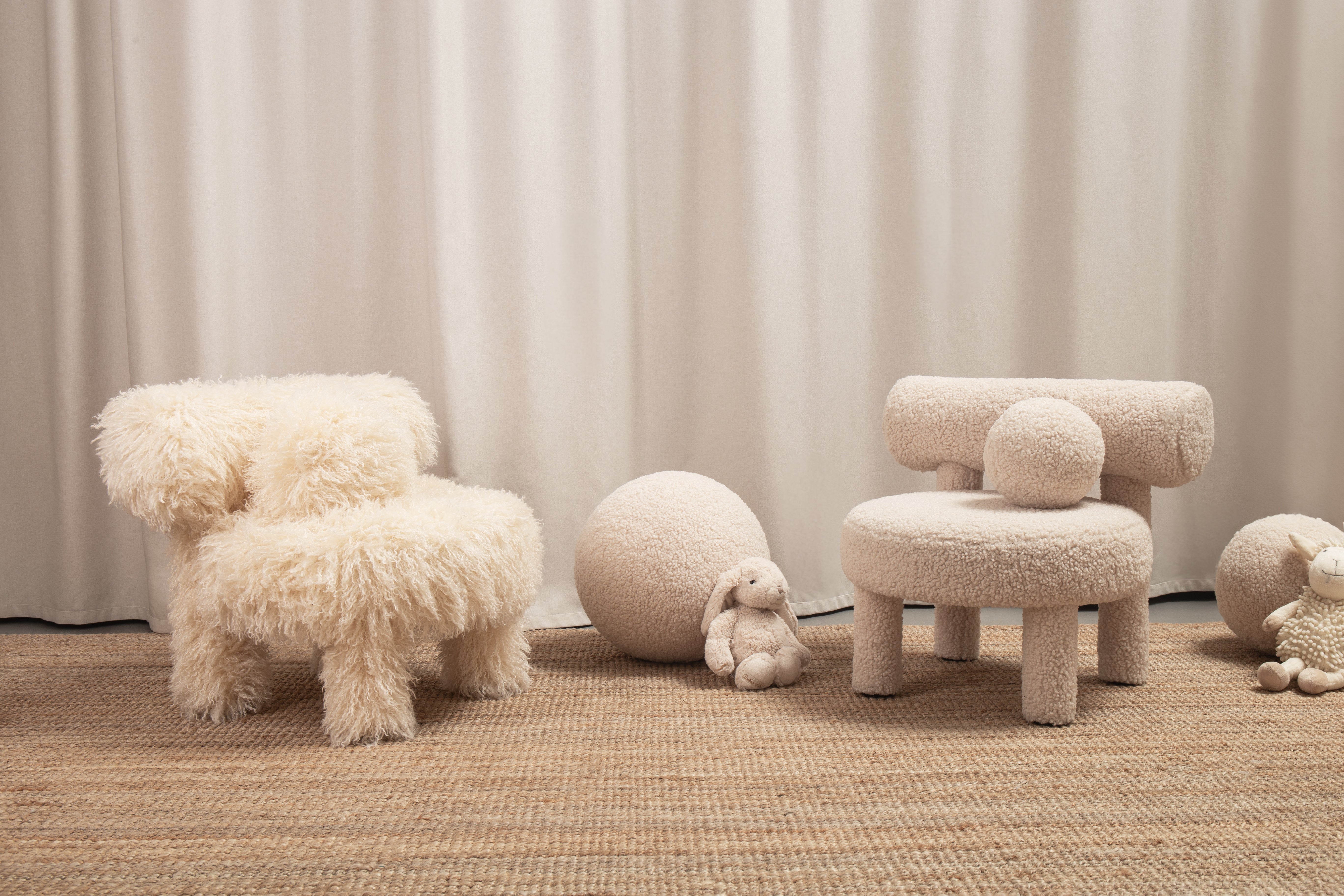 Children's Armchair BABY GROPIUS CS1 - FLUFFY EDITION artificial fur