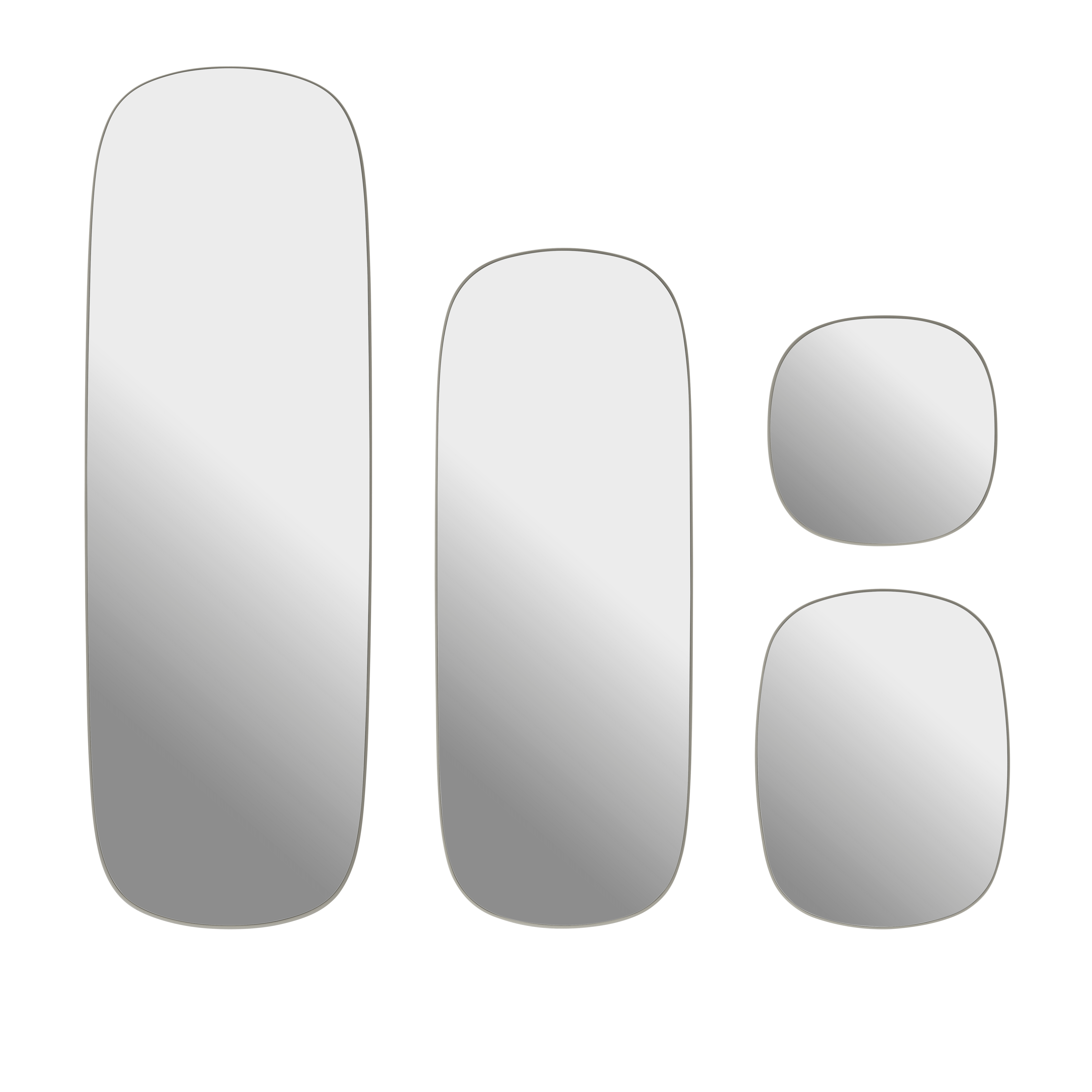 Framed Mirror Gray Frame