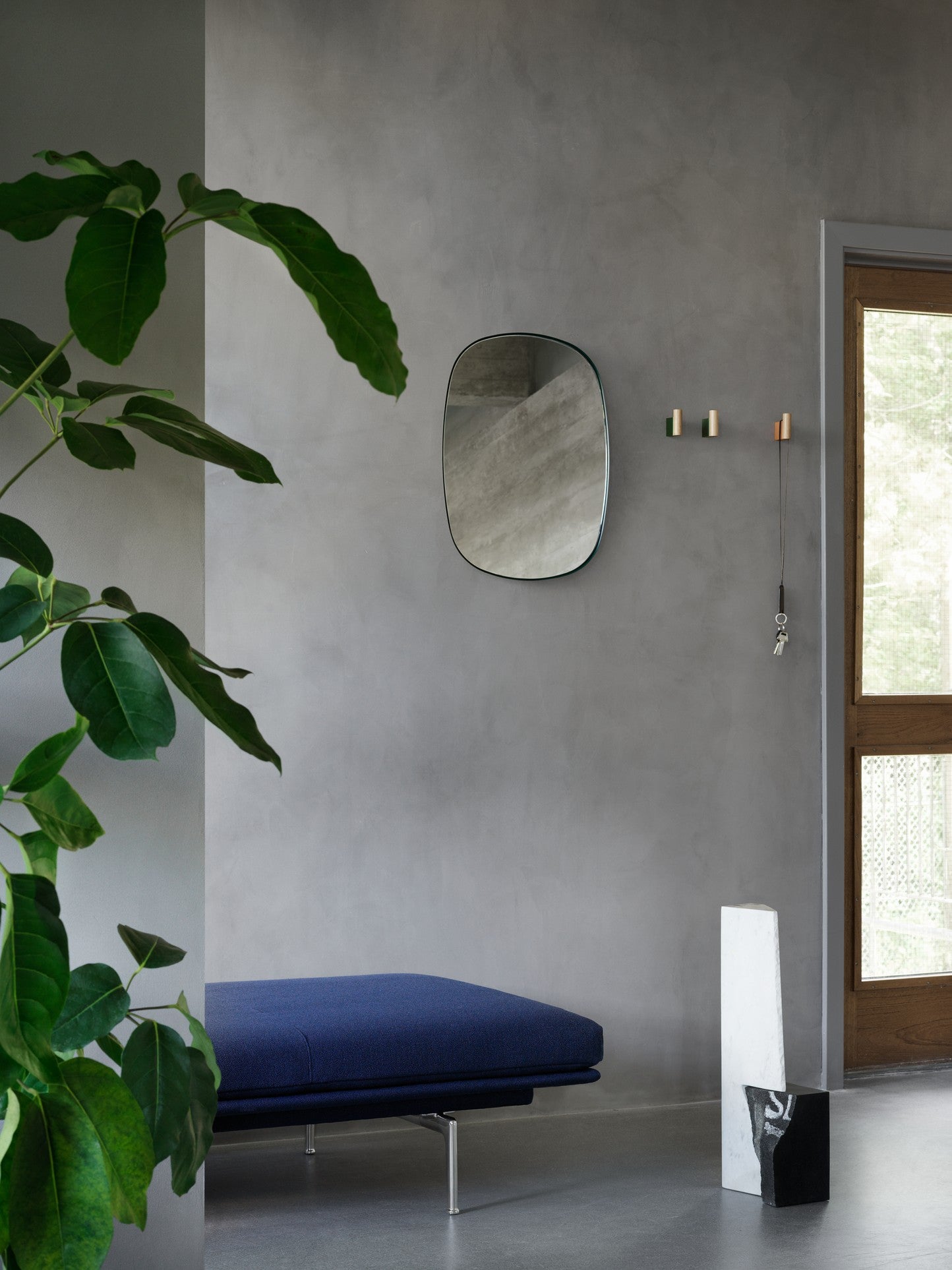 Framed Mirror Gray Frame