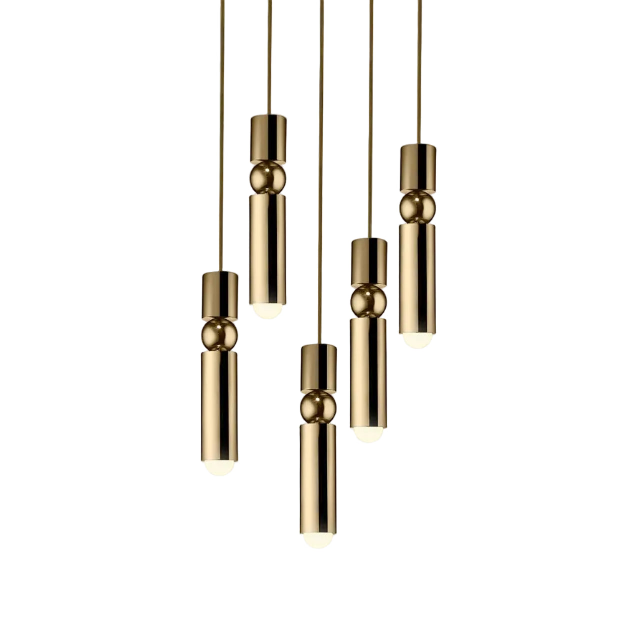 FULCRUM 5-Point Brass Pendant Light