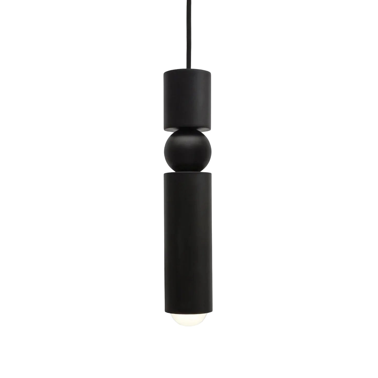 FULCRUM pendant lamp in matte black
