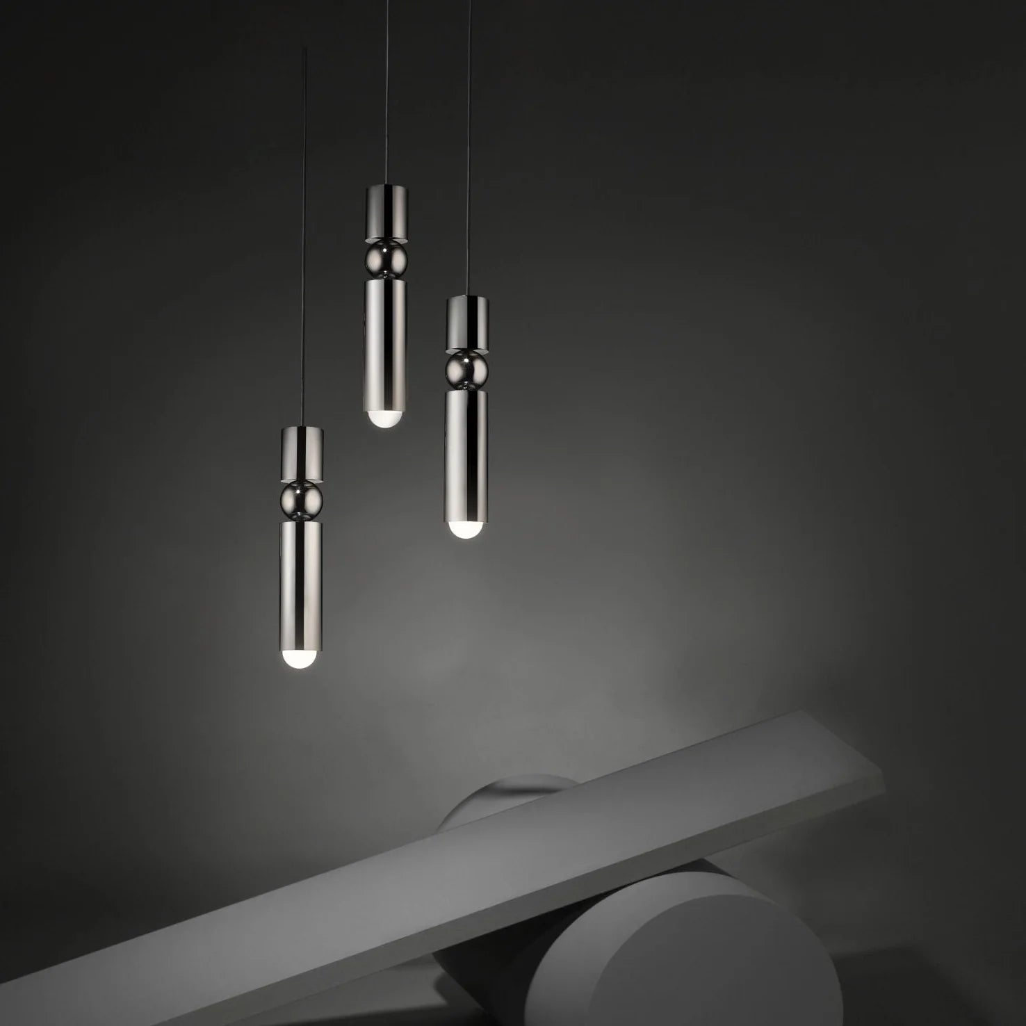 FULCRUM pendant lamp in matte black