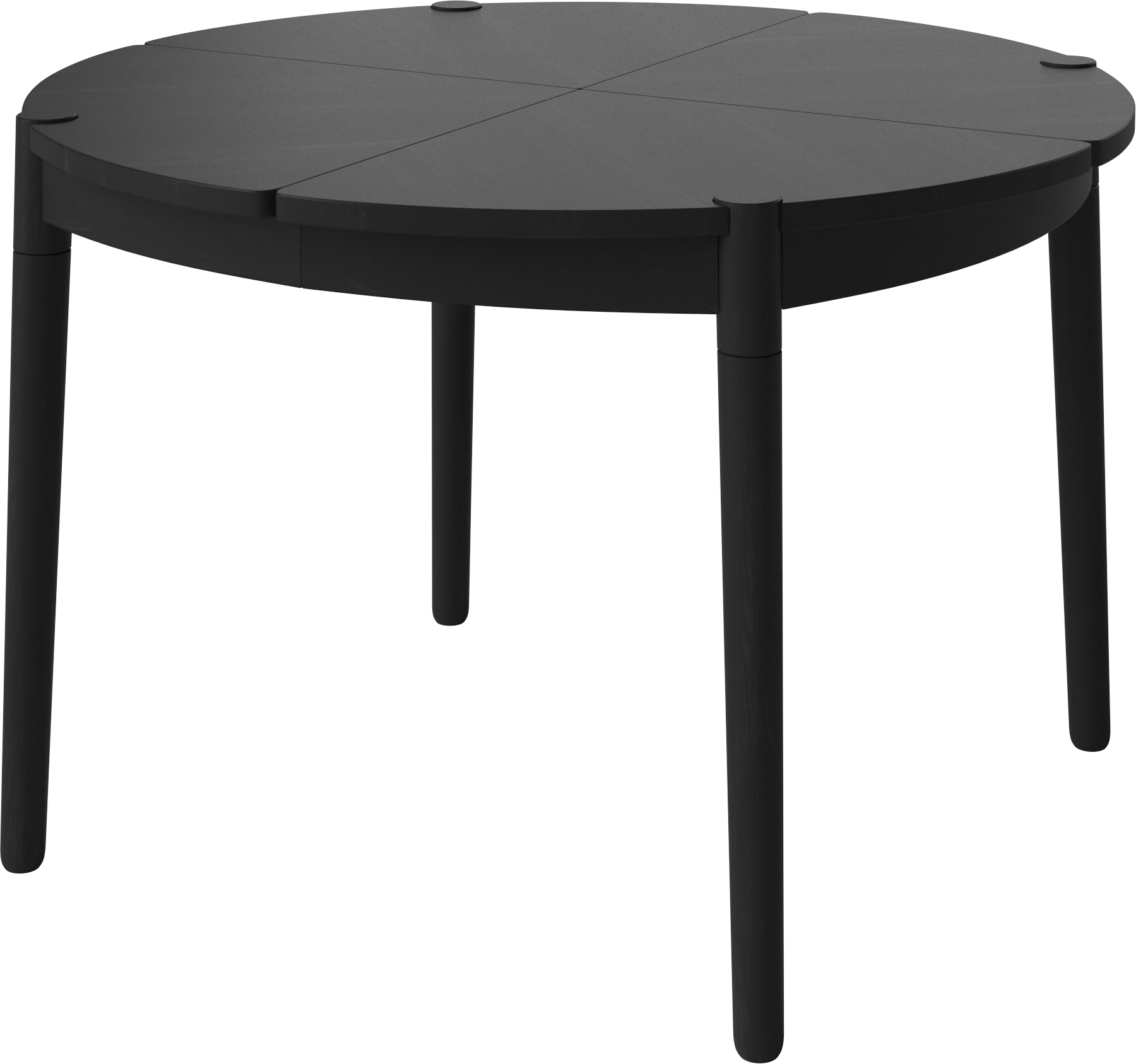 Round Fusion Fusion Table Black Oak wood