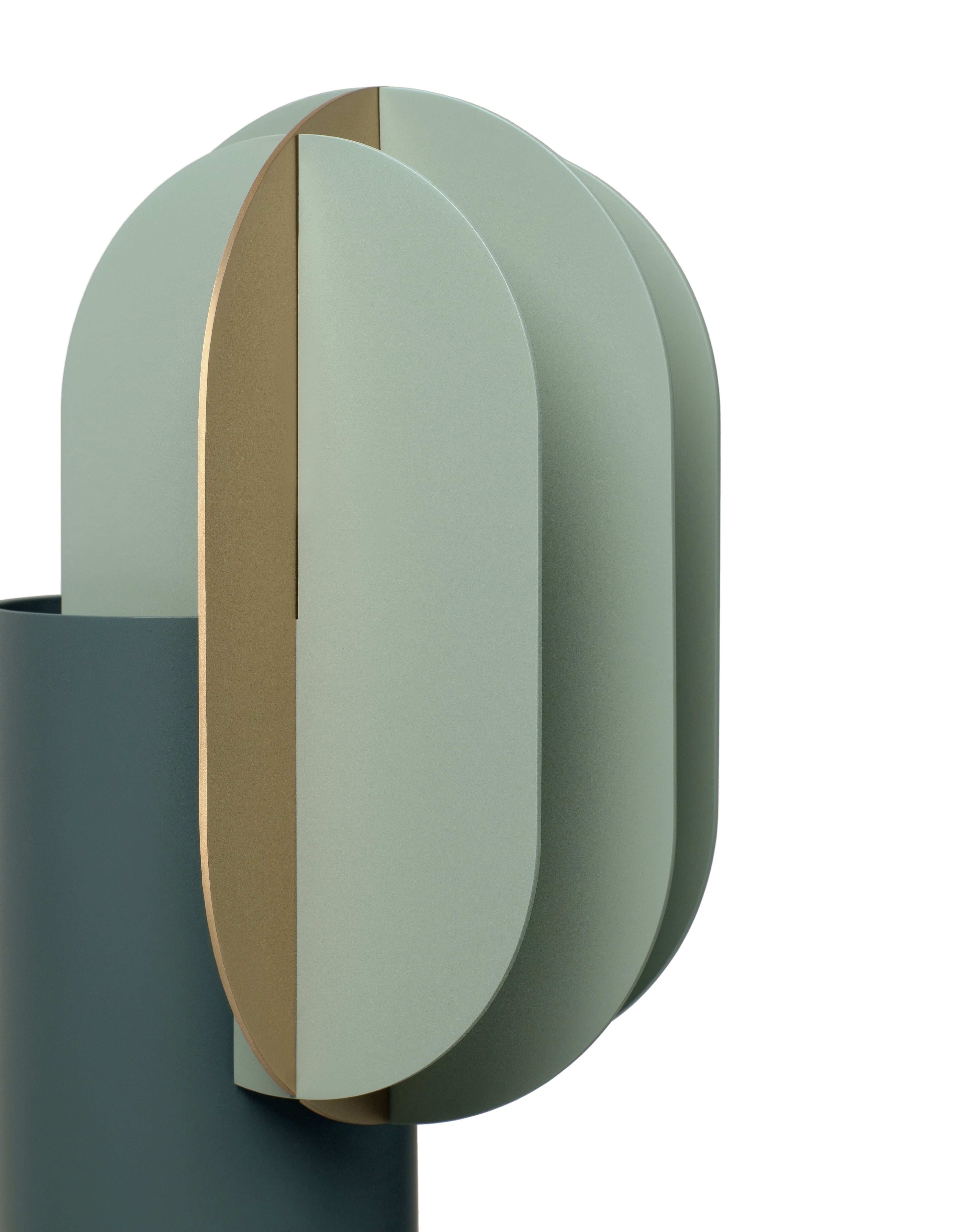 GABO Green Vase with Brass