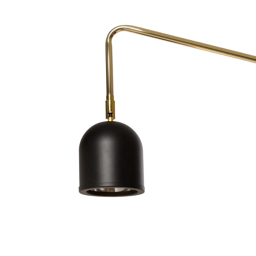 Wall lamp with arm GASPAR black with gold