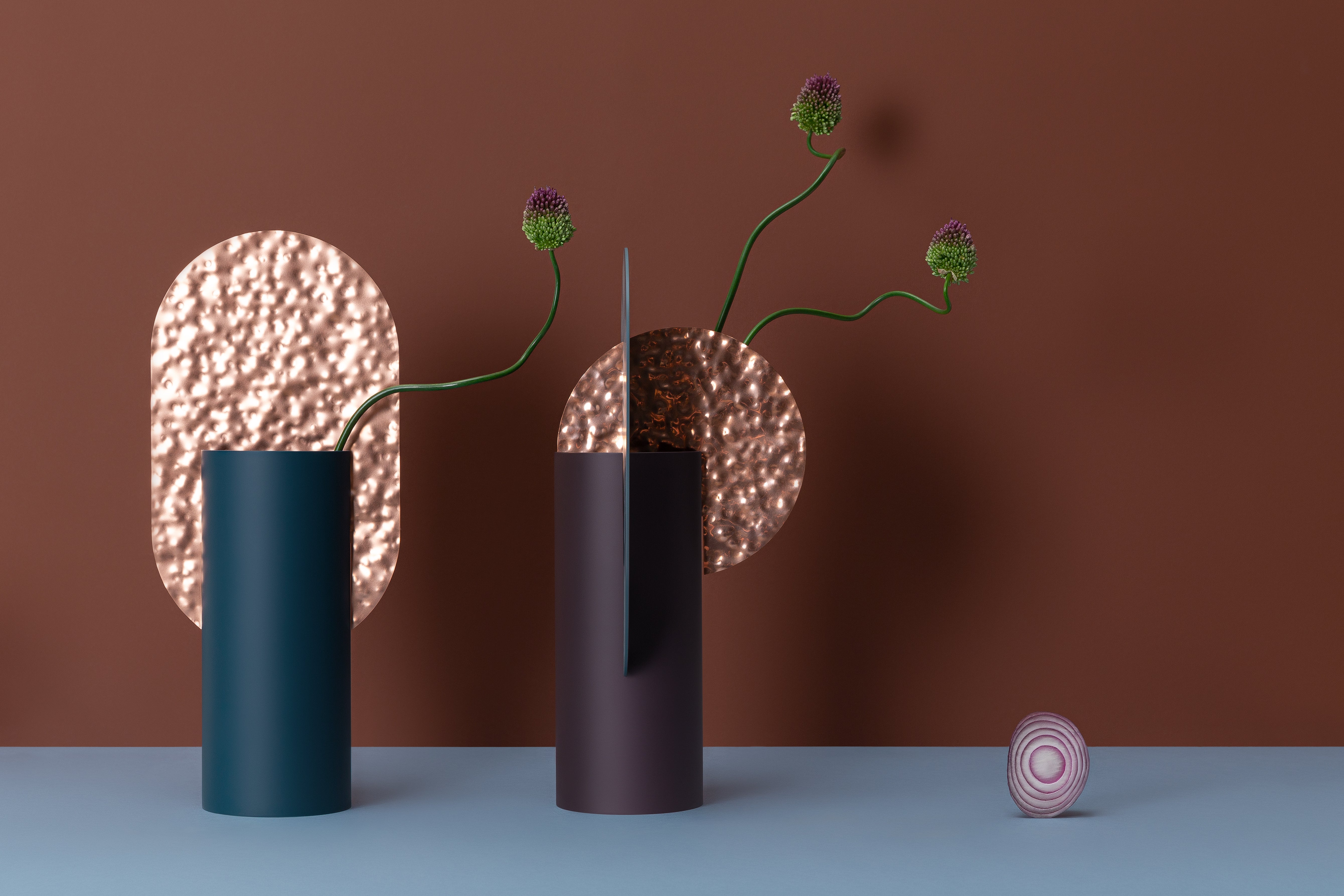 GENKE Vase - NUMBERED EDITION cobalt blue with copper