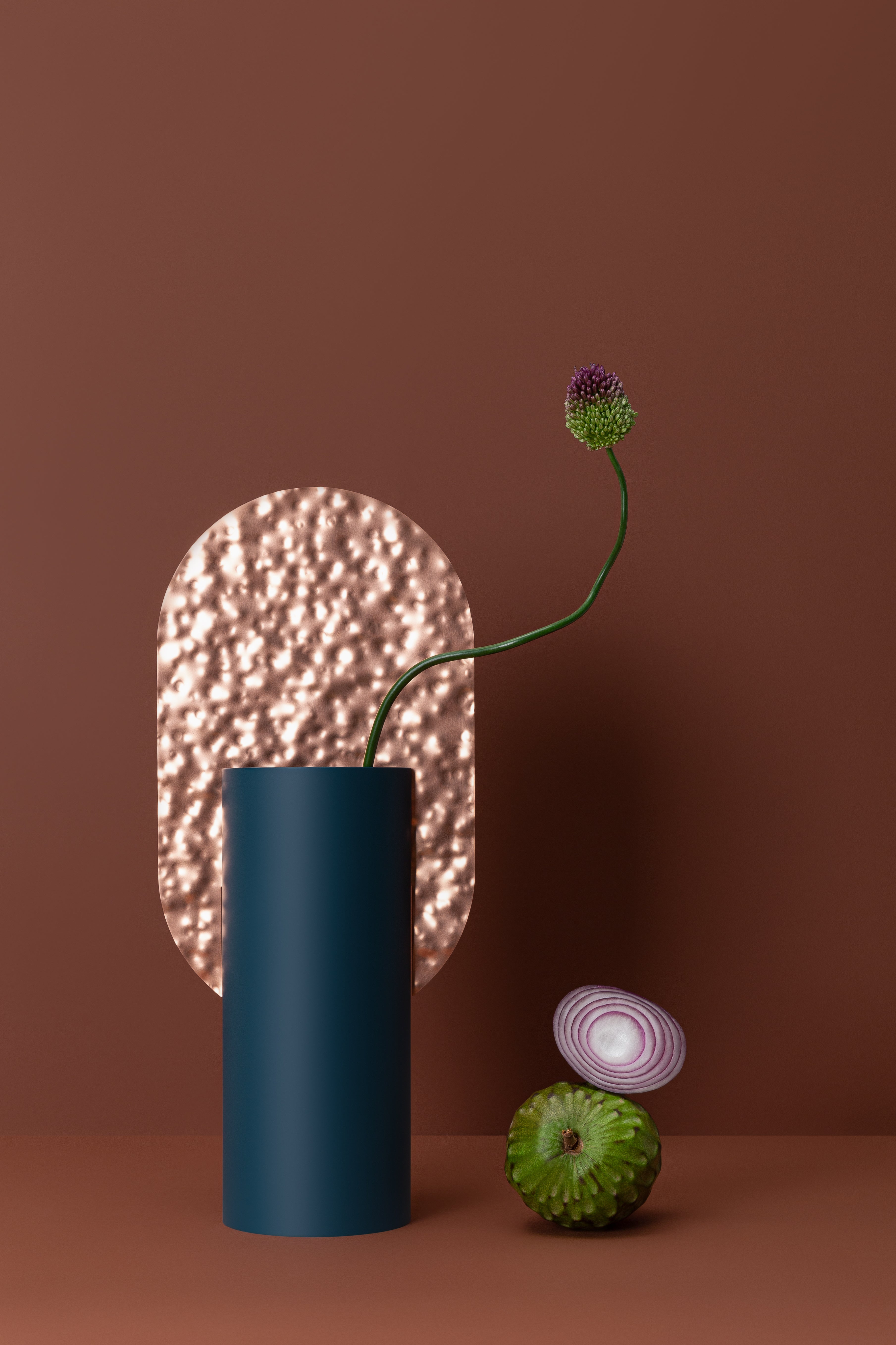 GENKE Vase - NUMBERED EDITION cobalt blue with copper