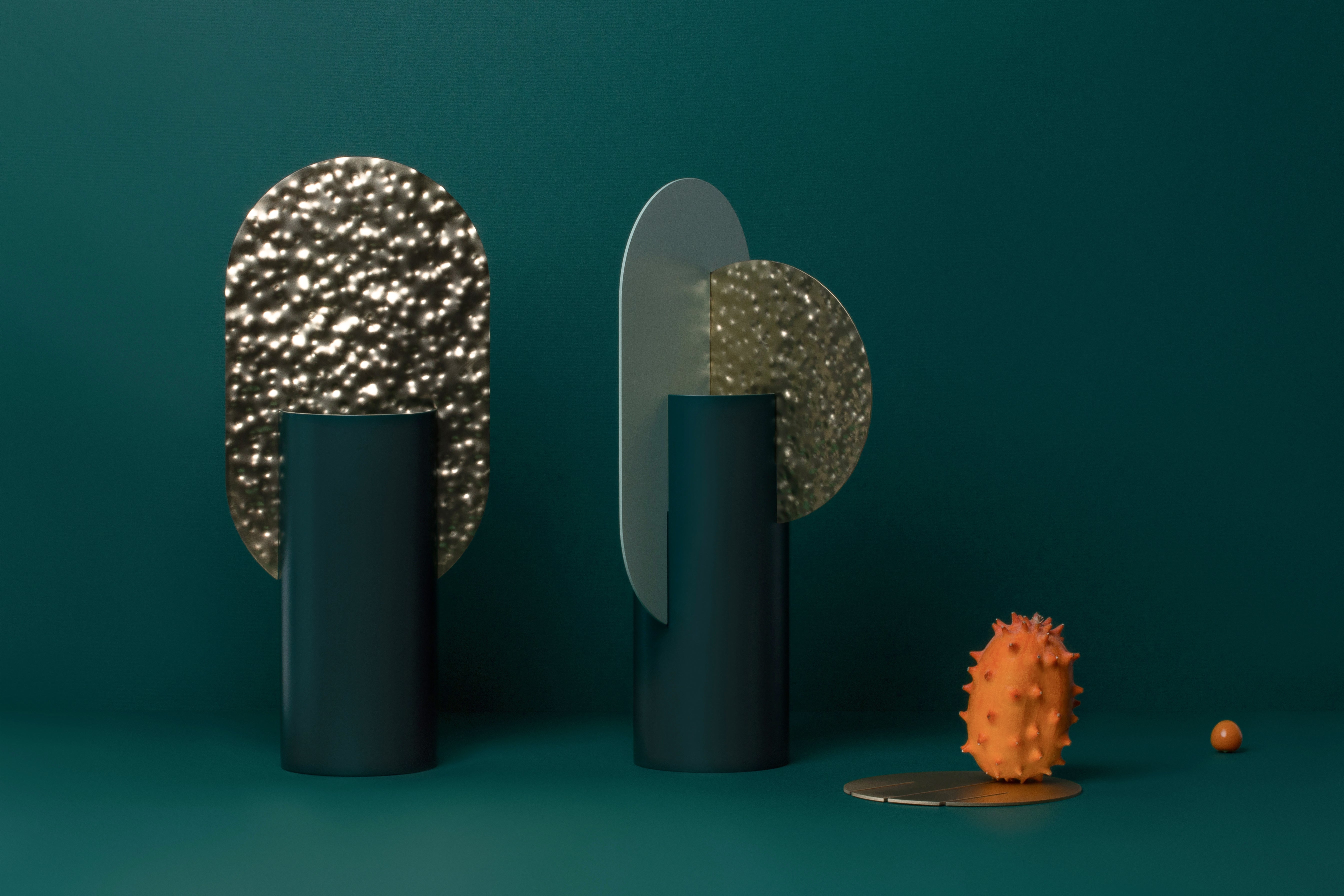 YERMILOV Vase - NUMBERED EDITION green with brass