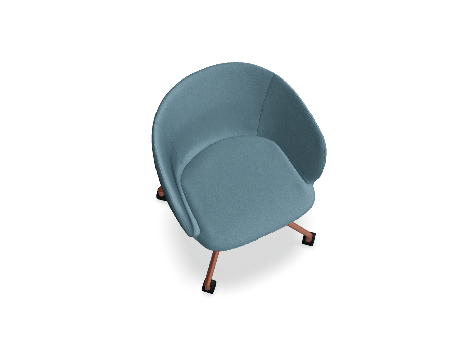 Grace swivel chair aluminum base with wheels