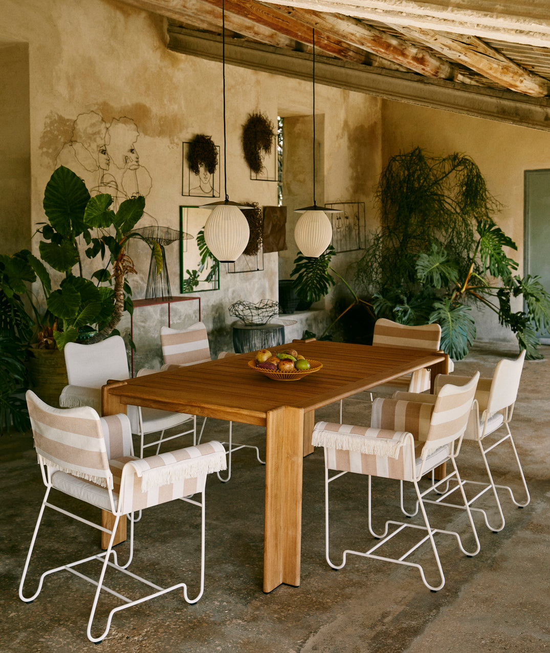ATMOSFERA teak wood garden table