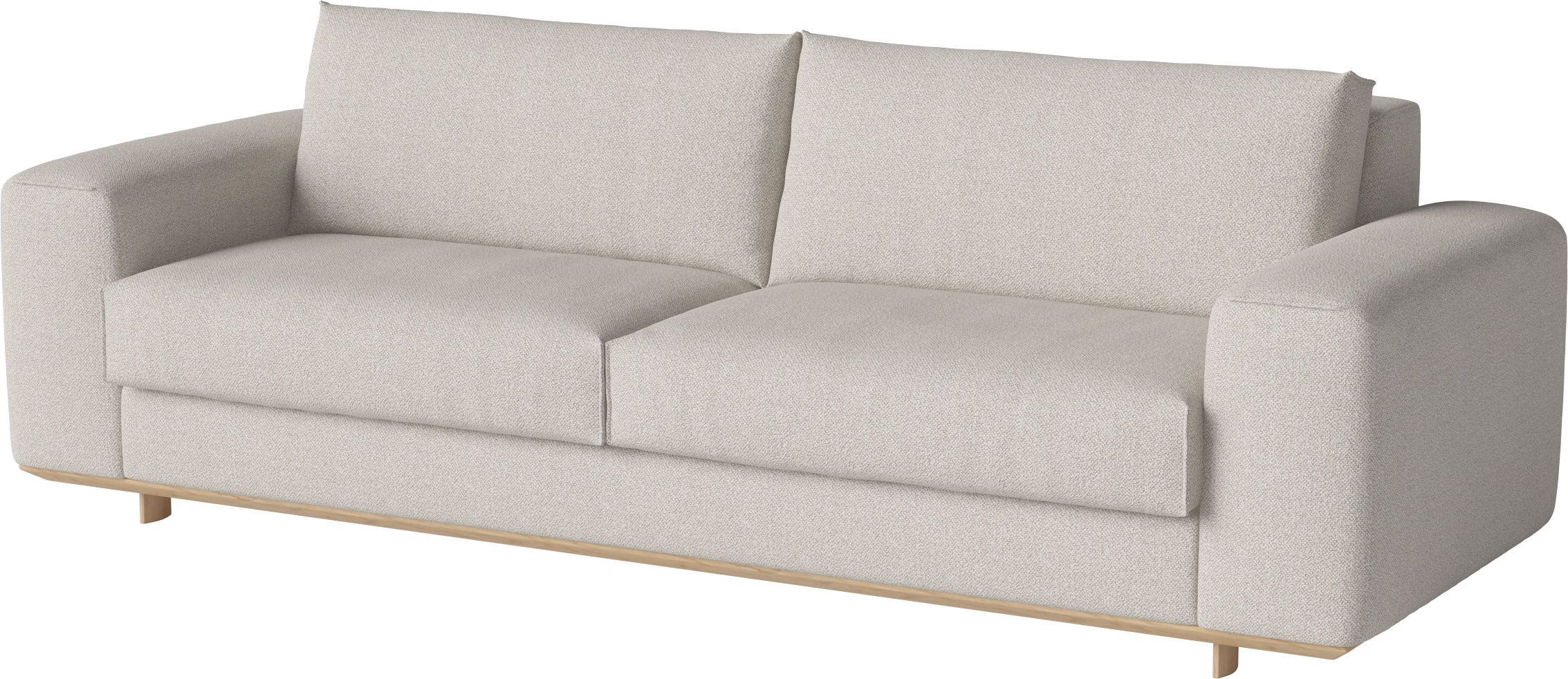 Folding sofa 3-person gesture base made of bleached oak wood