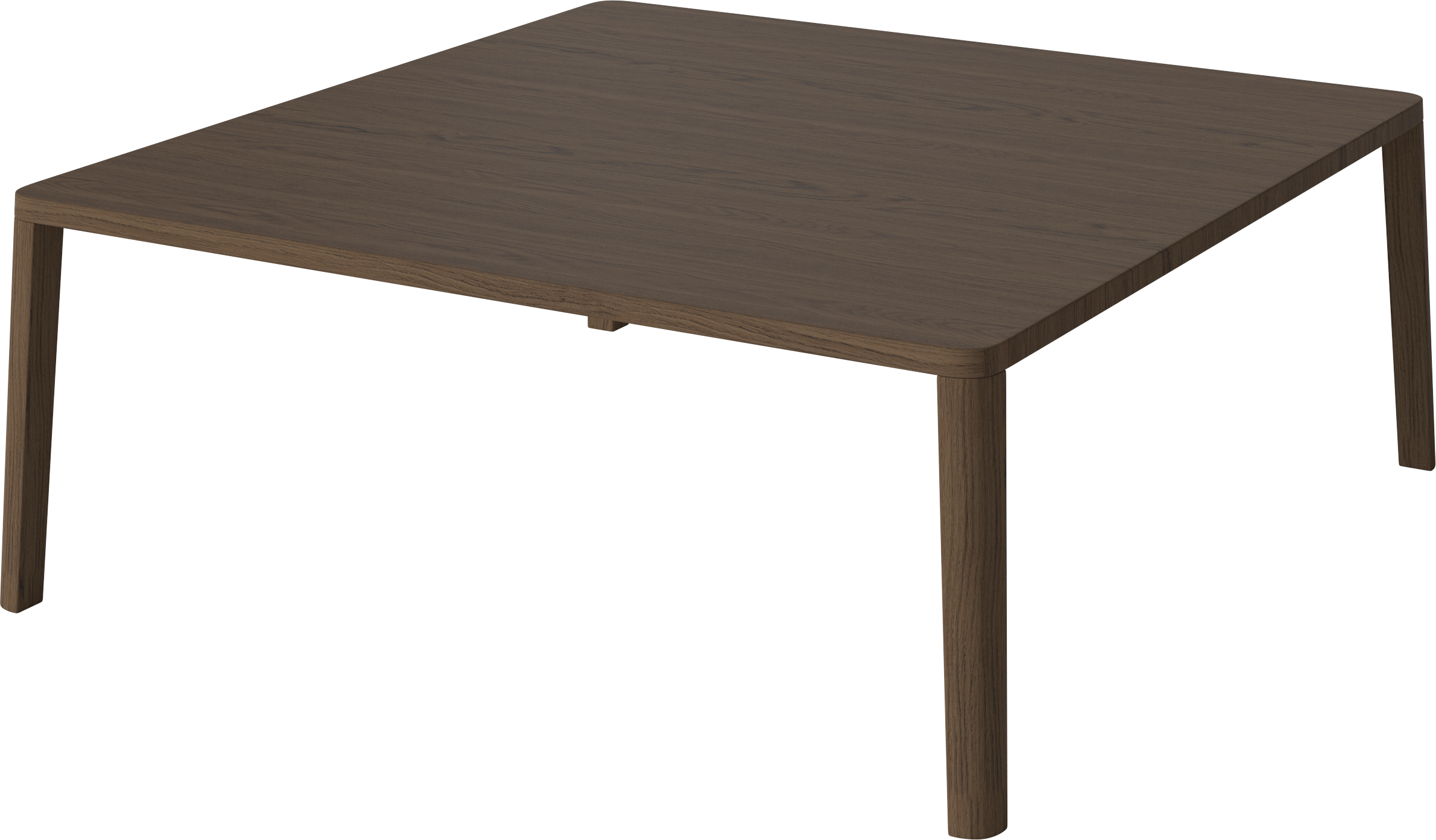 Graceful coffee table dark oak wood