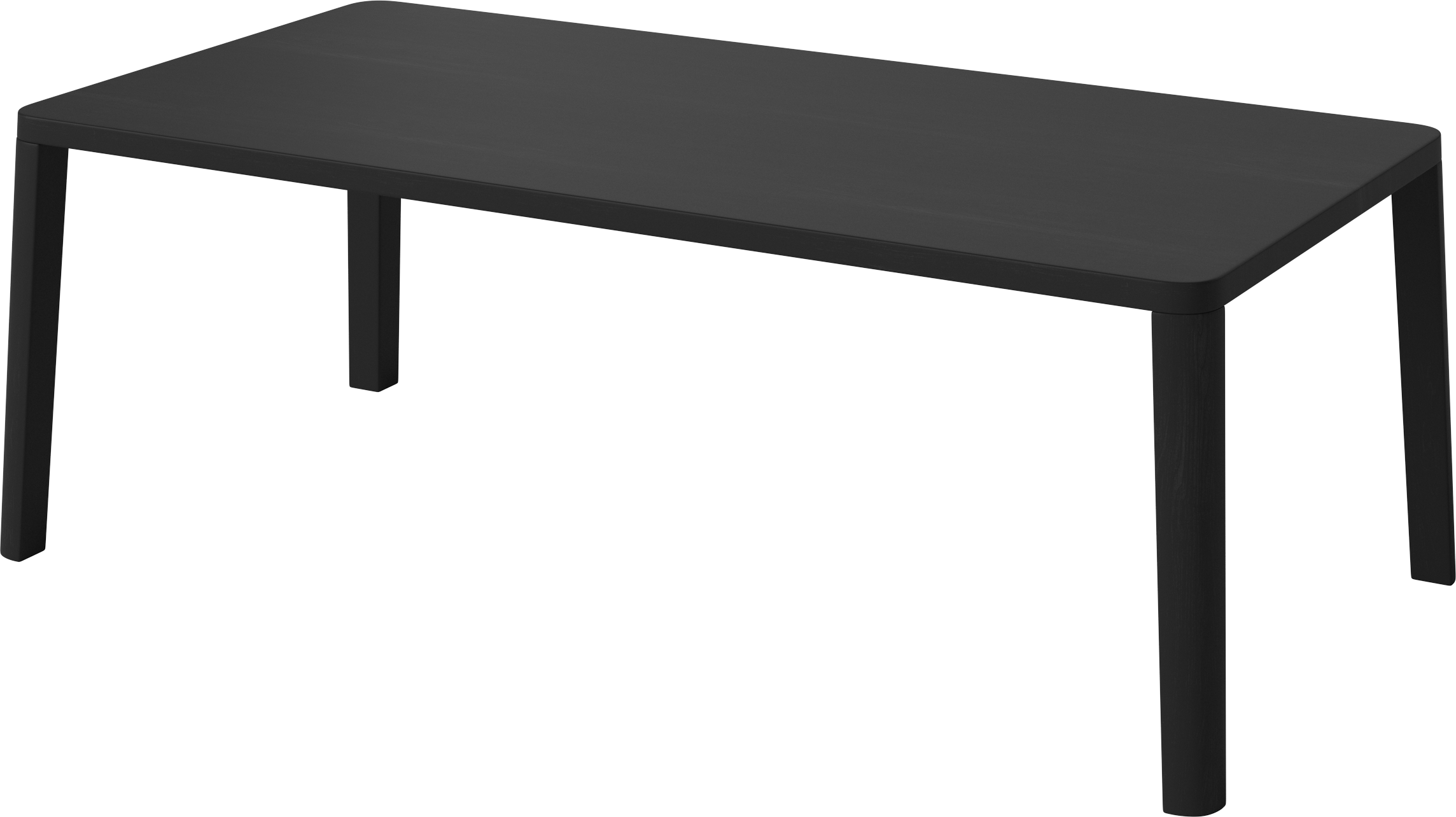 Graceful coffee table black oak wood