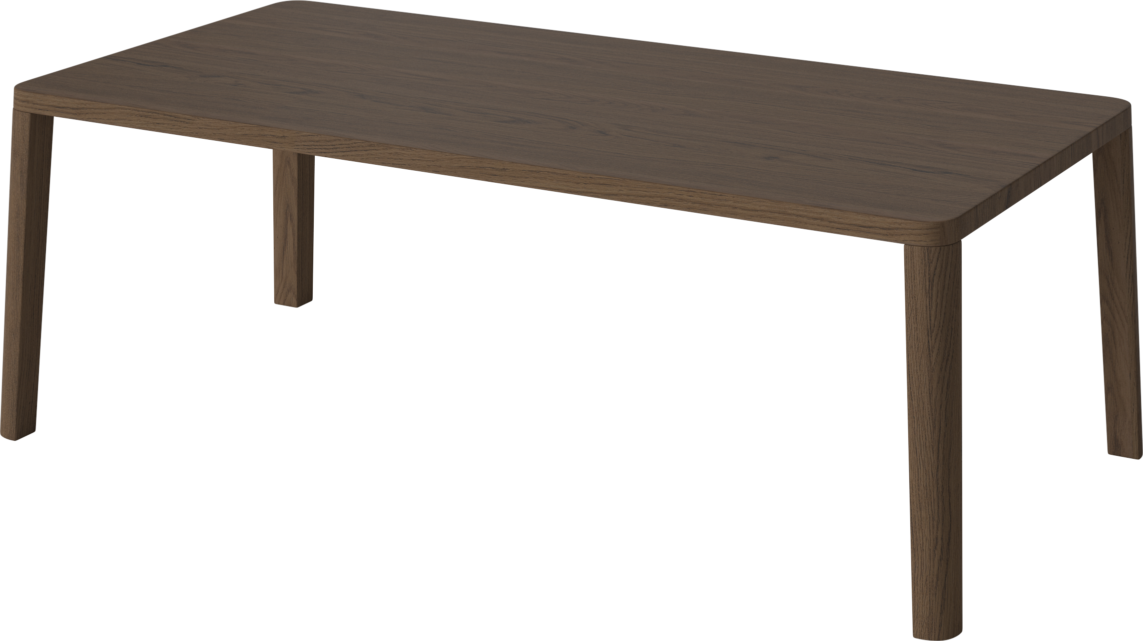 Graceful coffee table dark oak wood