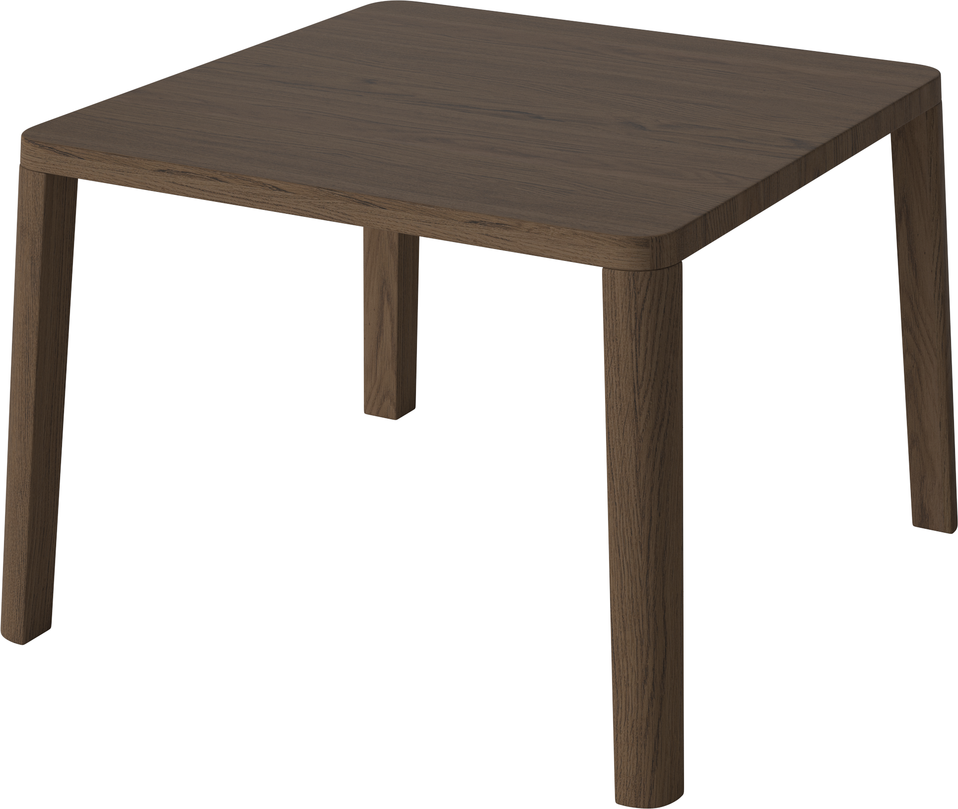 Graceful coffee table dark oak wood