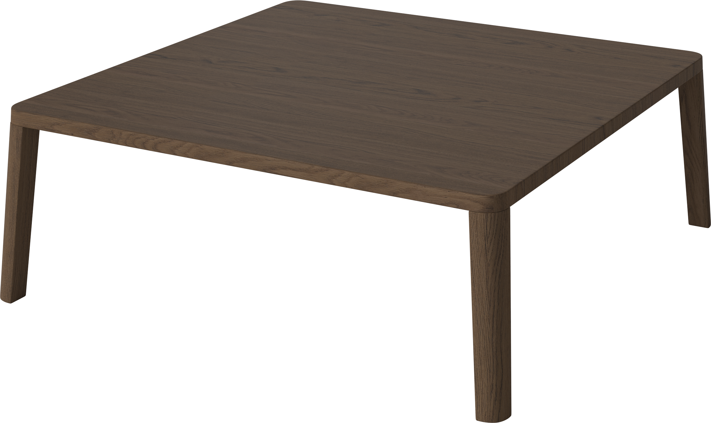 Graceful coffee table dark oak wood