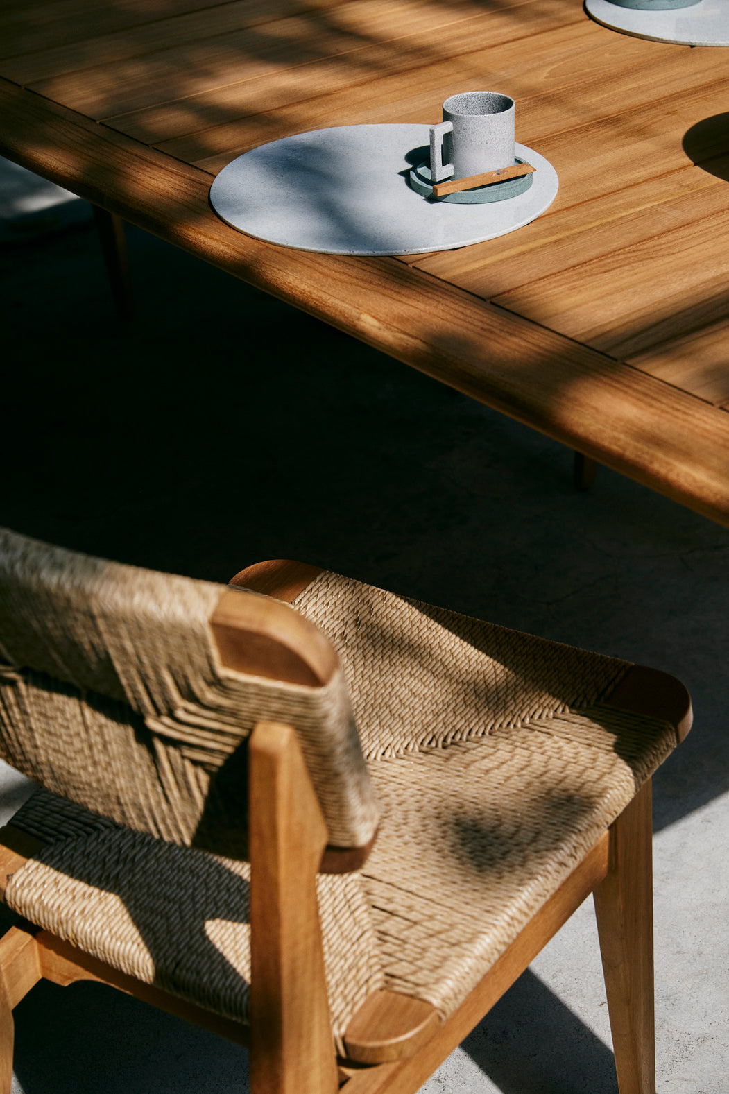 ATMOSFERA teak wood garden table