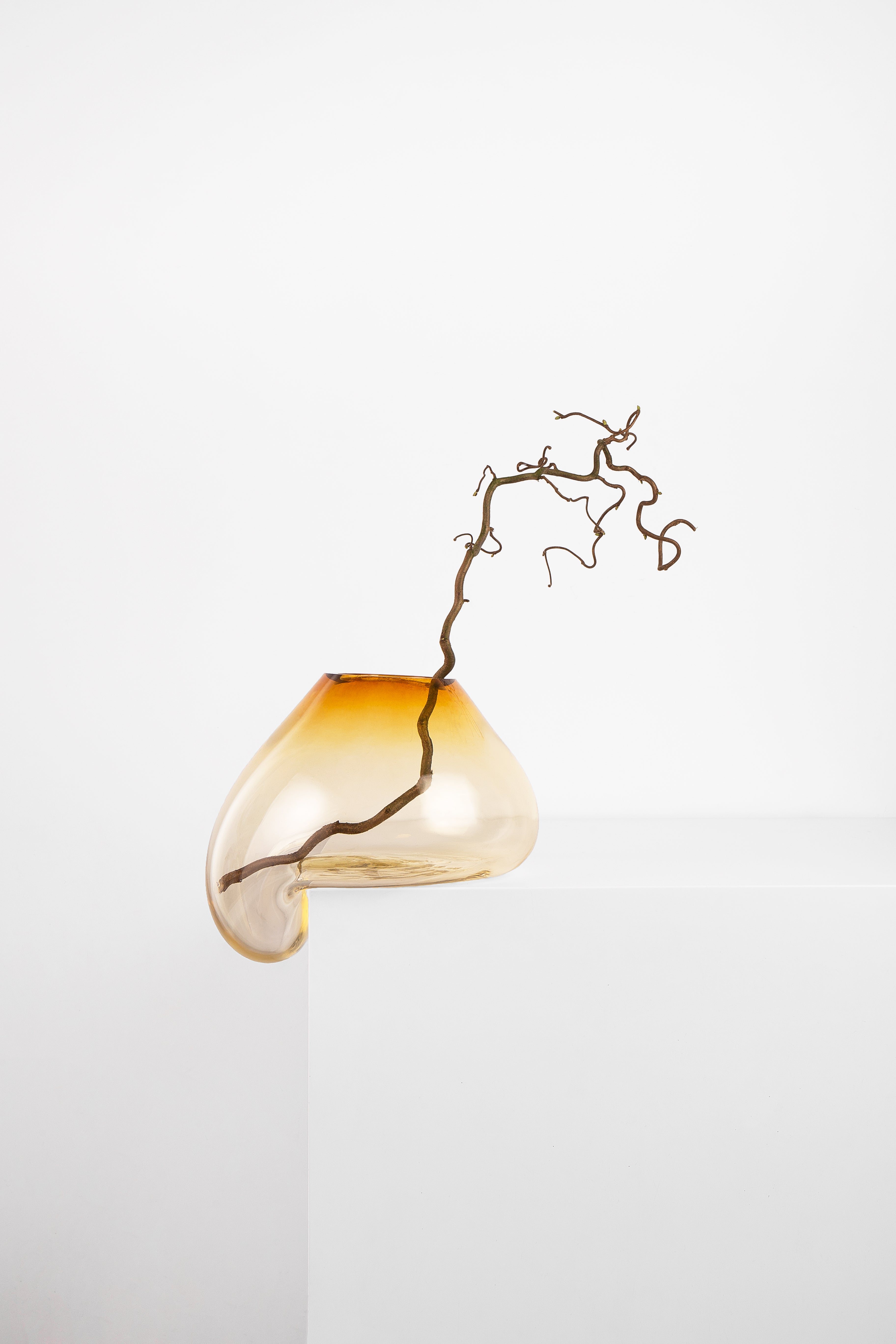 GUTTA Amber Glass Vase
