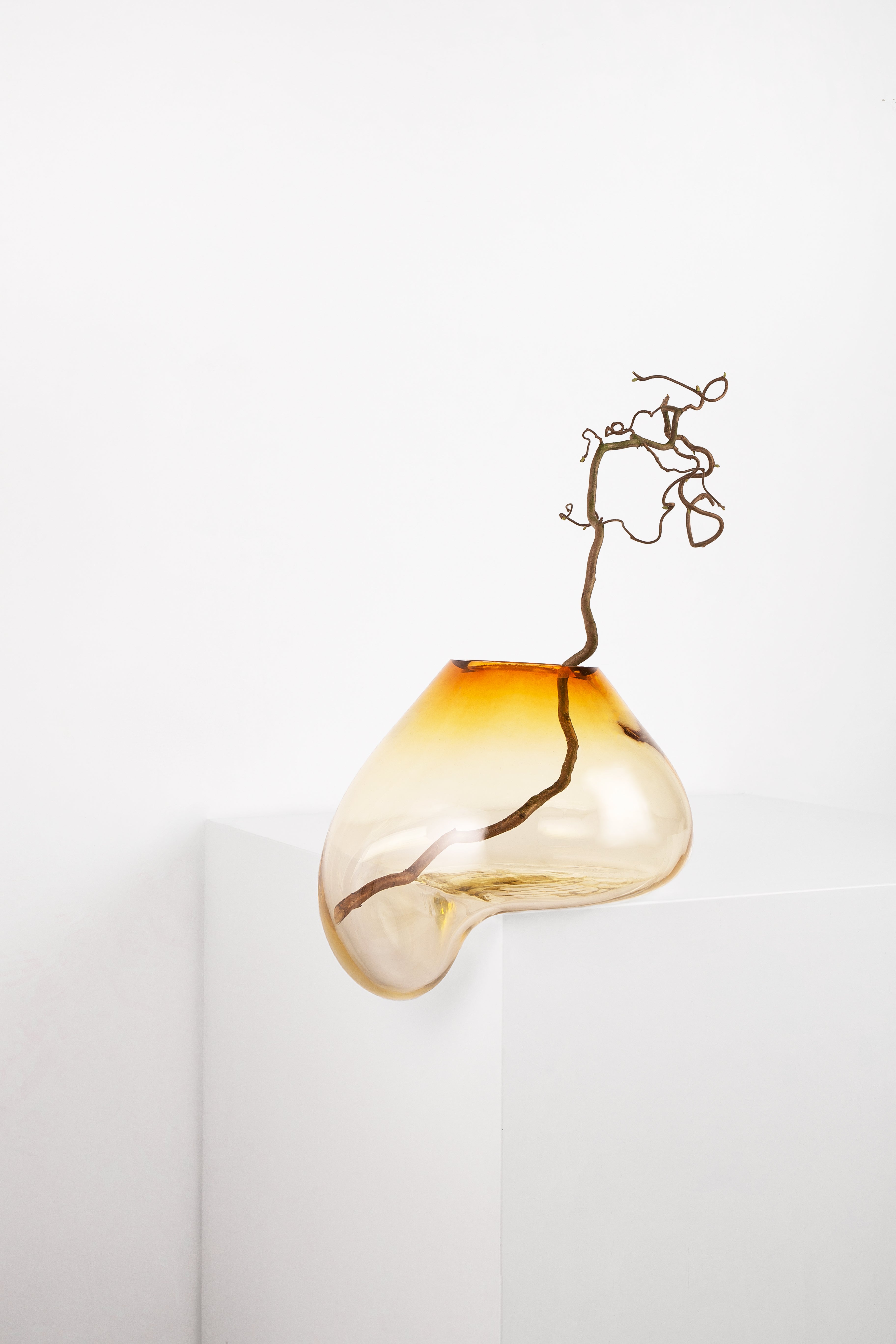 GUTTA Amber Glass Vase