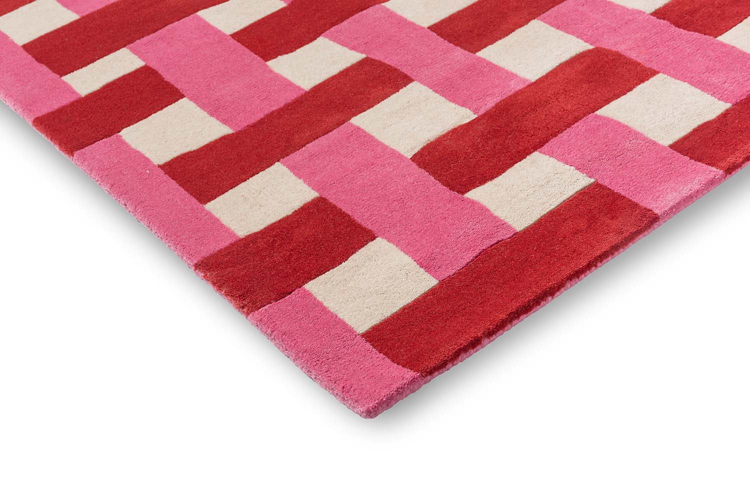 Dywan BASKETWEAVE CORAL ROSE czerwono-różowy