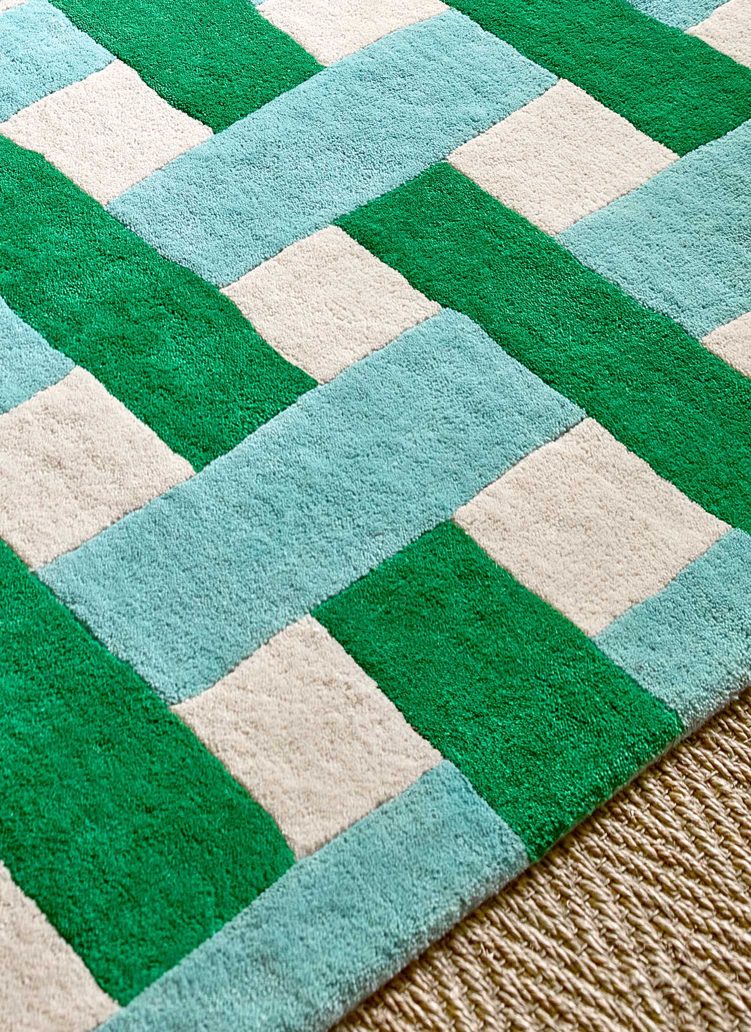 Dywan BASKETWEAVE EMERALD AQUAMARINE zielono-niebieski