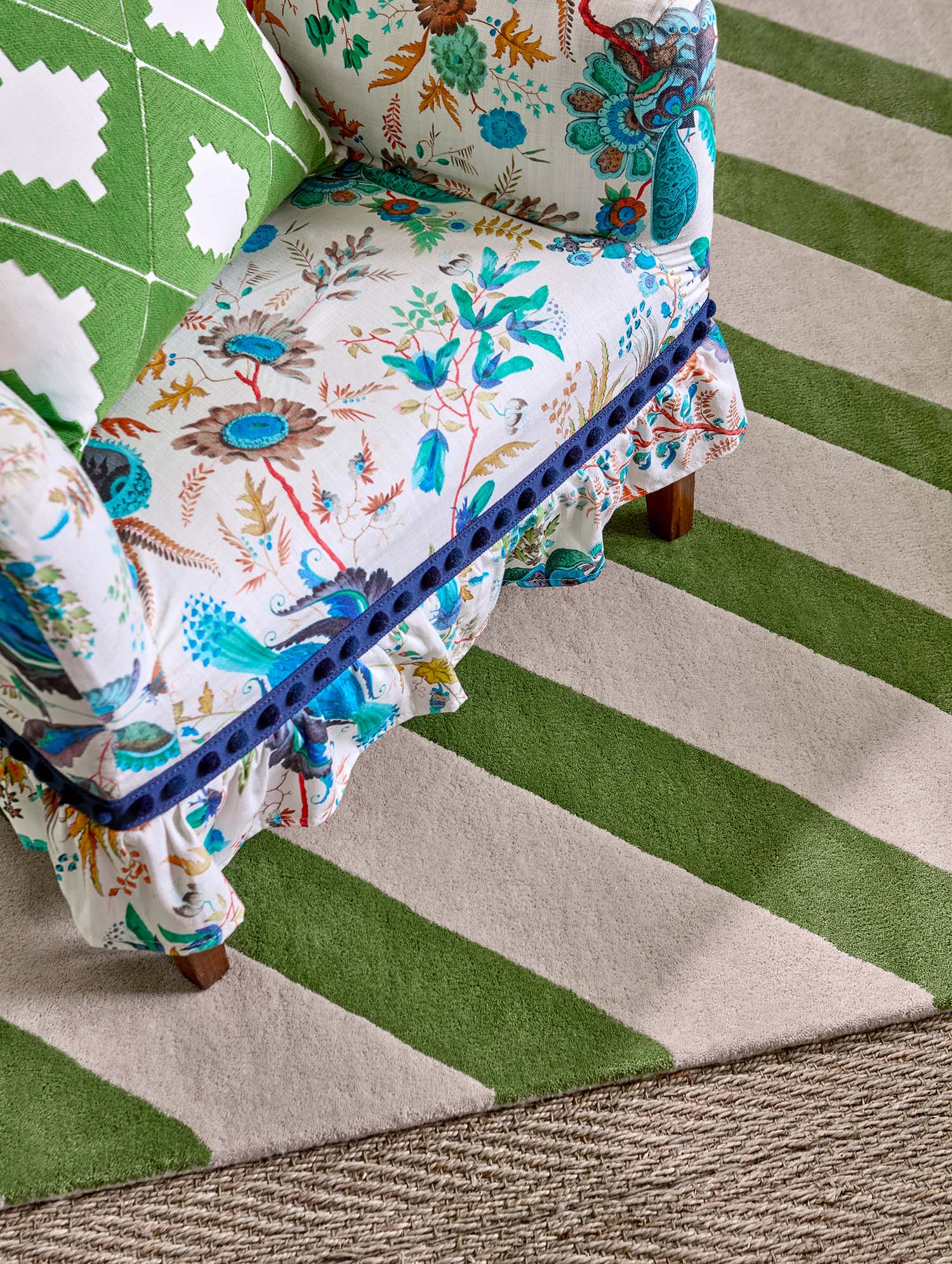 Dywan PAPER STRAW PERIDOT zielono-beżowy