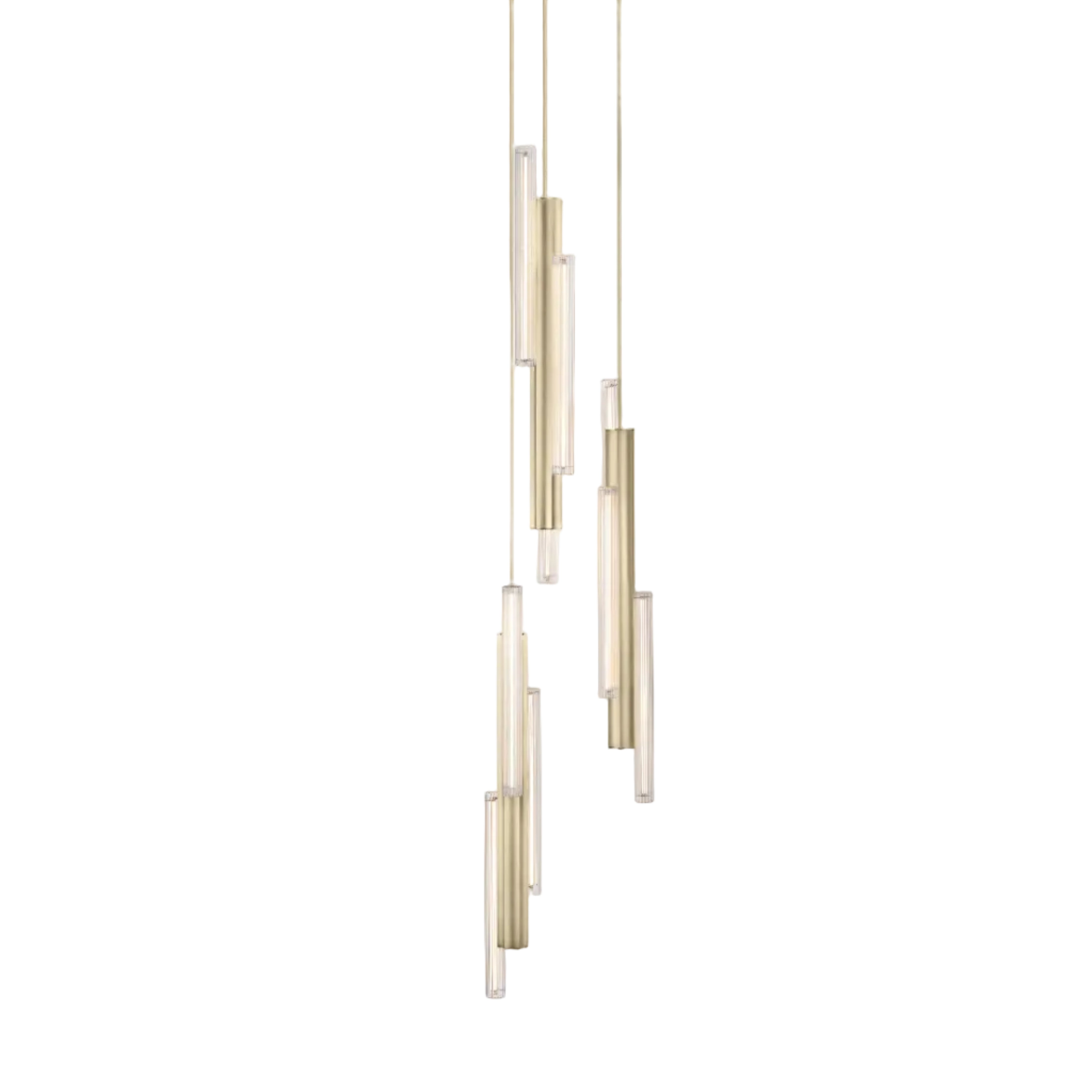 3-Point Pendant Lamp HAIL Brushed Gold