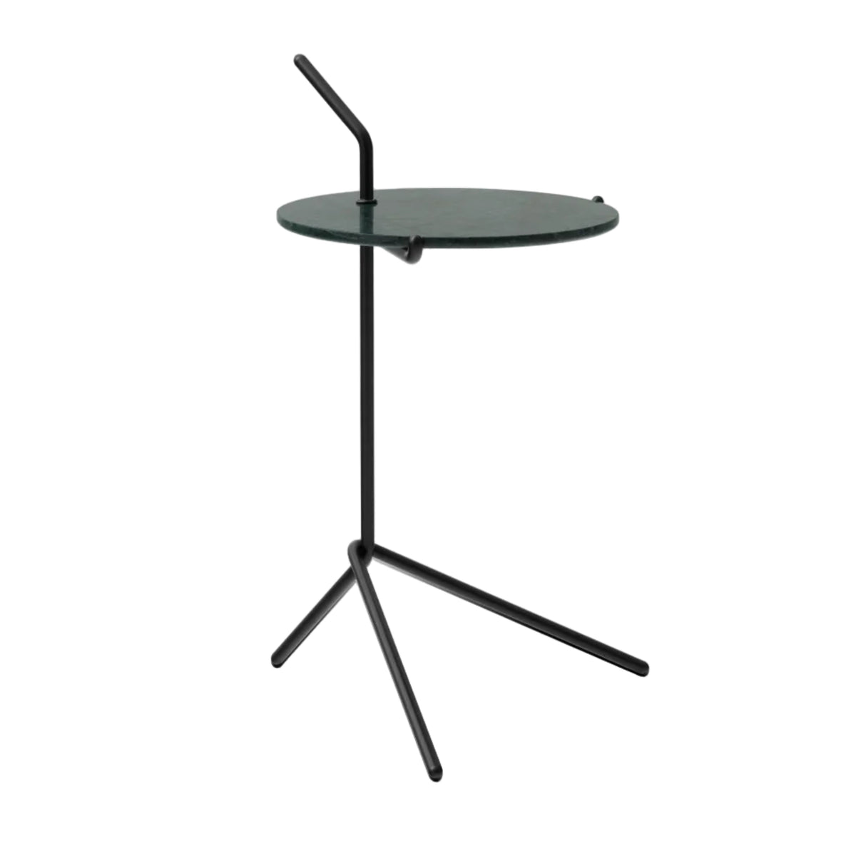 Side table HALTEN SH9 with green marble top and black base