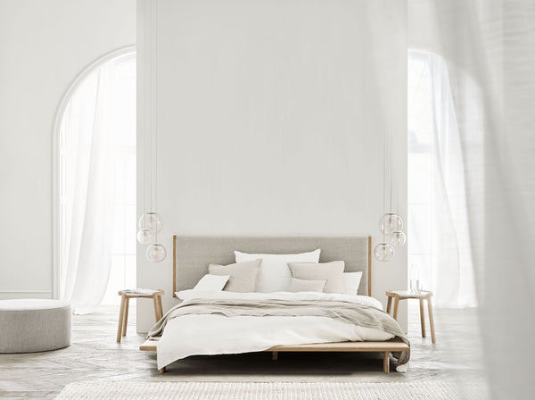 Haven bed whiten oak wood