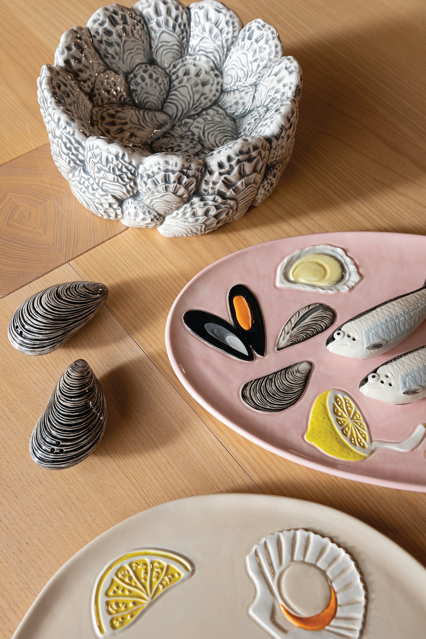 OYSTER bowl gray with beige