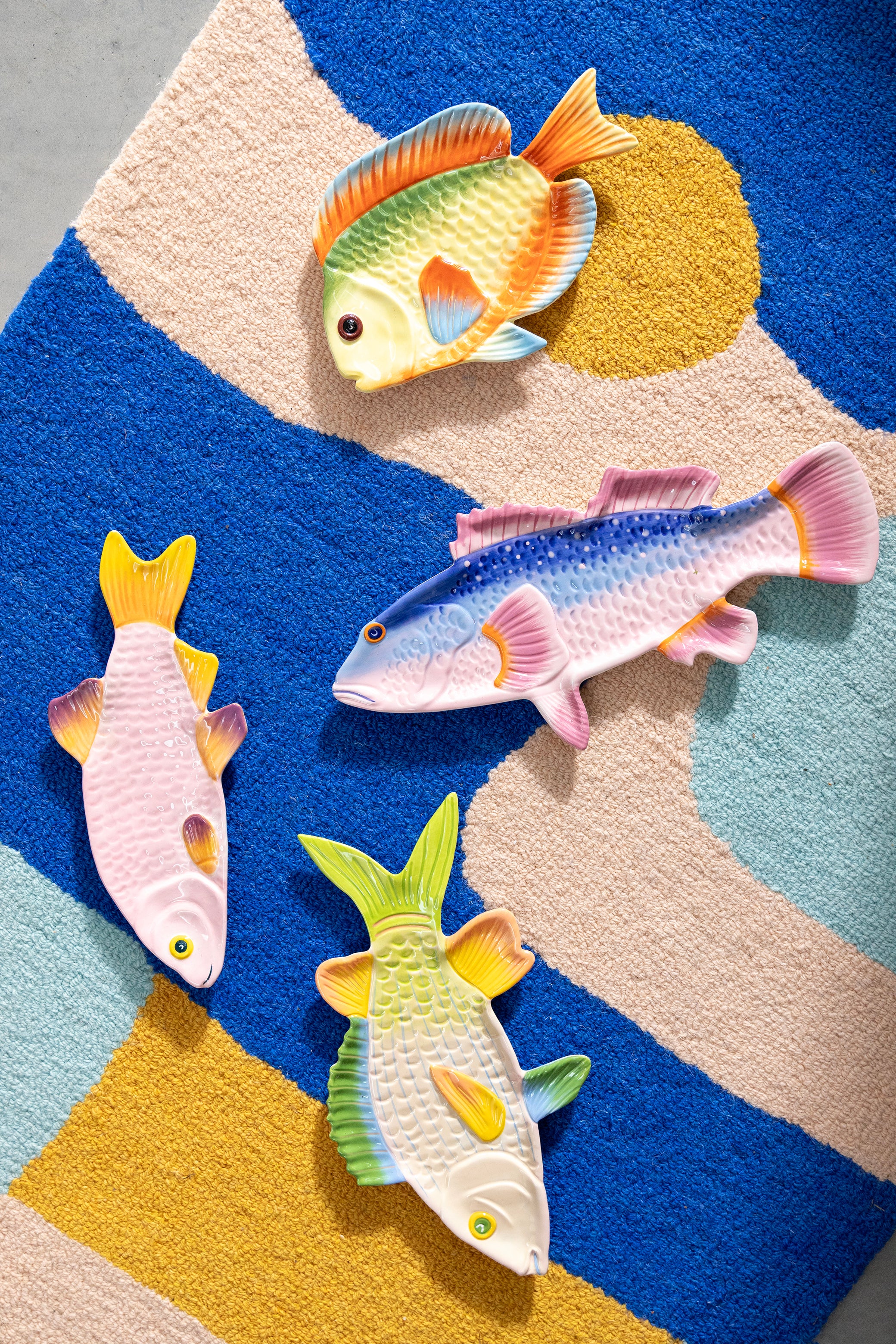 Pink Fish Snapper Plate with Yellow