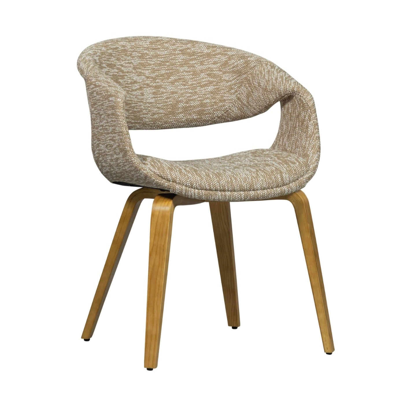 Yossi Dining Chair Sand with Wooden Leg Natural