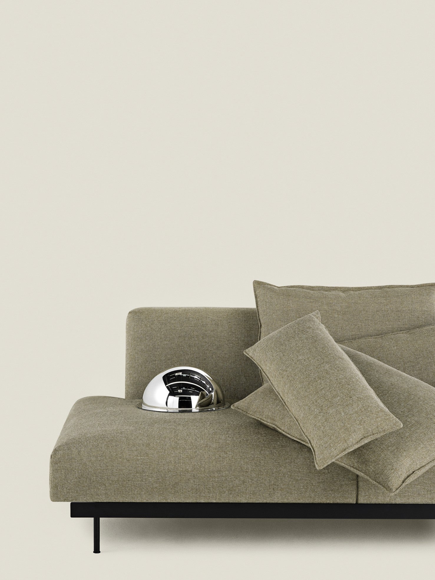 2-Seater Open Left-Arm Sofa IN SITU Upholstered