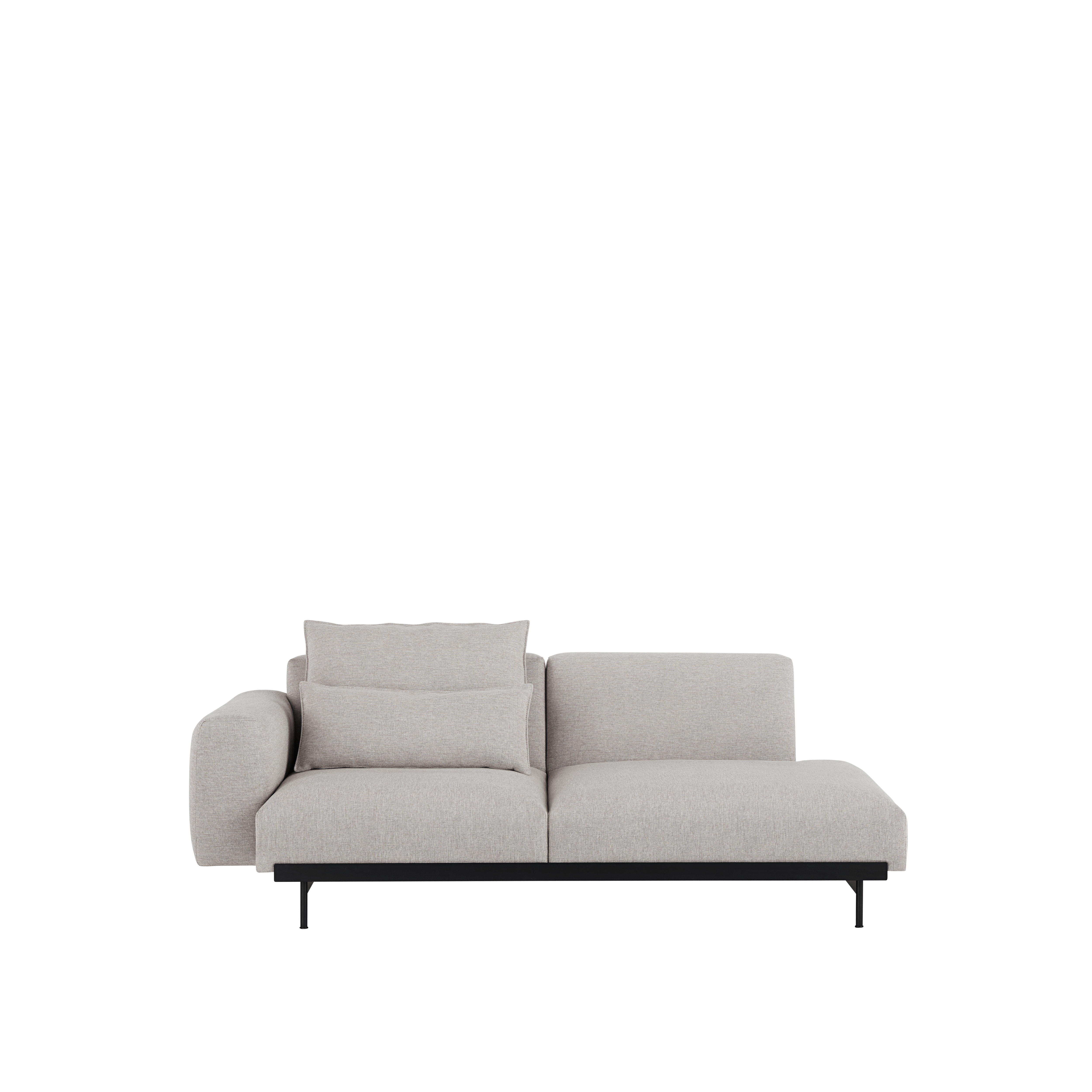 2-Seater Open Right-Arm Sofa IN SITU Upholstered