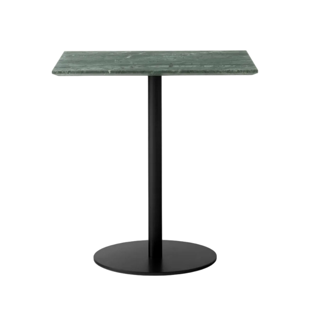 IN BETWEEN SK16 Café Table with Green Marble Top and Black Base