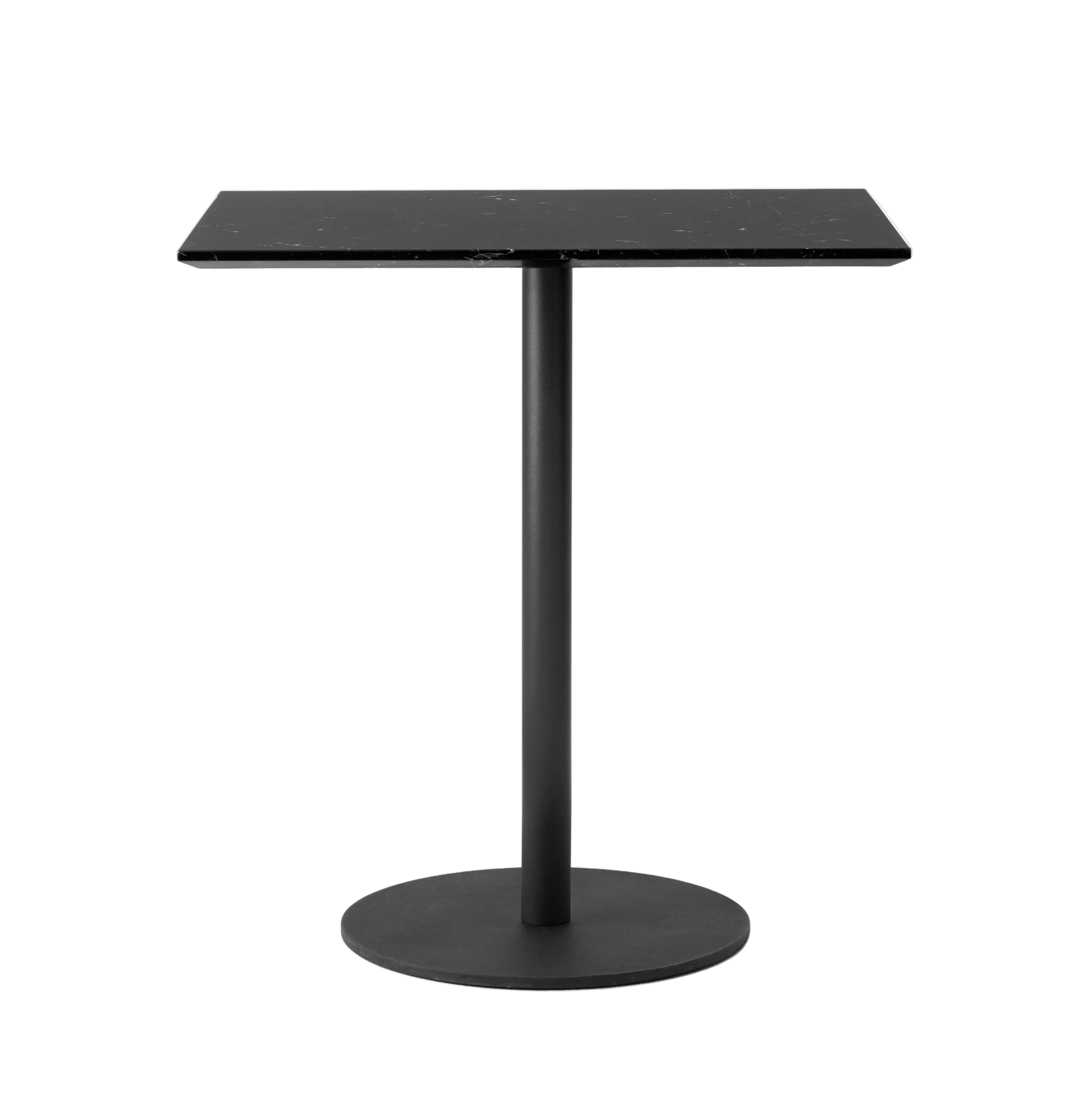 IN BETWEEN SK16 café table with a black marble top and black base