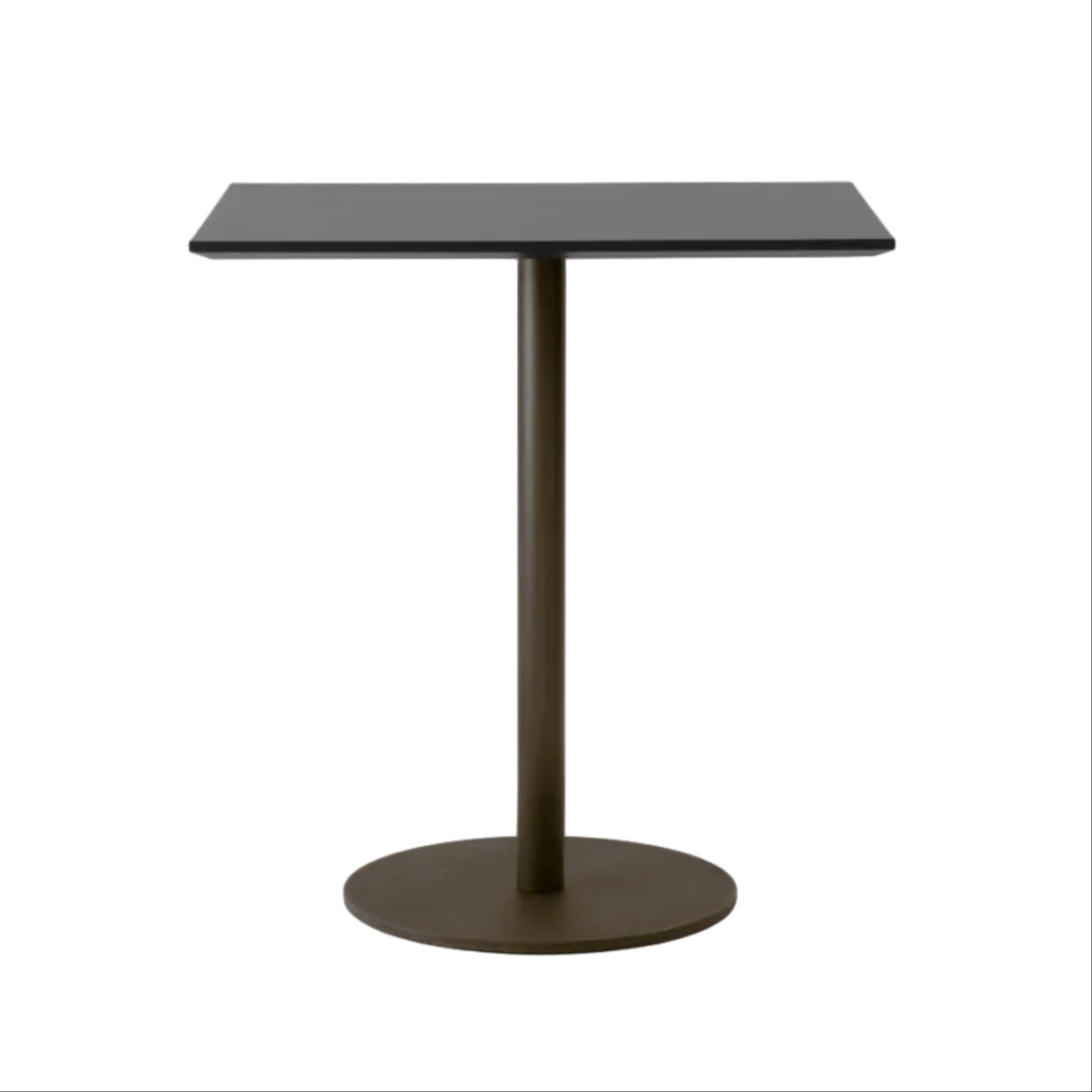 In Between SK16 Black Laminated Top Café Table with Brown Base