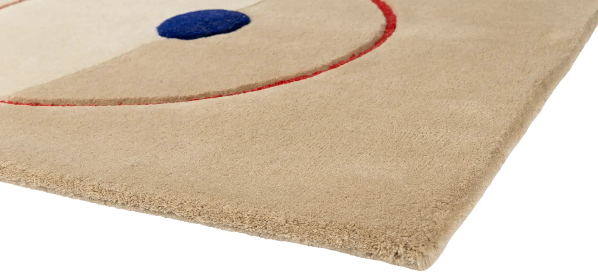 MARSEILLE Beige Rug with Red and Navy