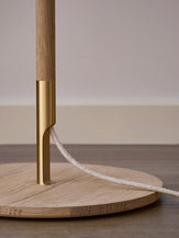 Floor lamp MODEL 328 LK 80 white with light oak base