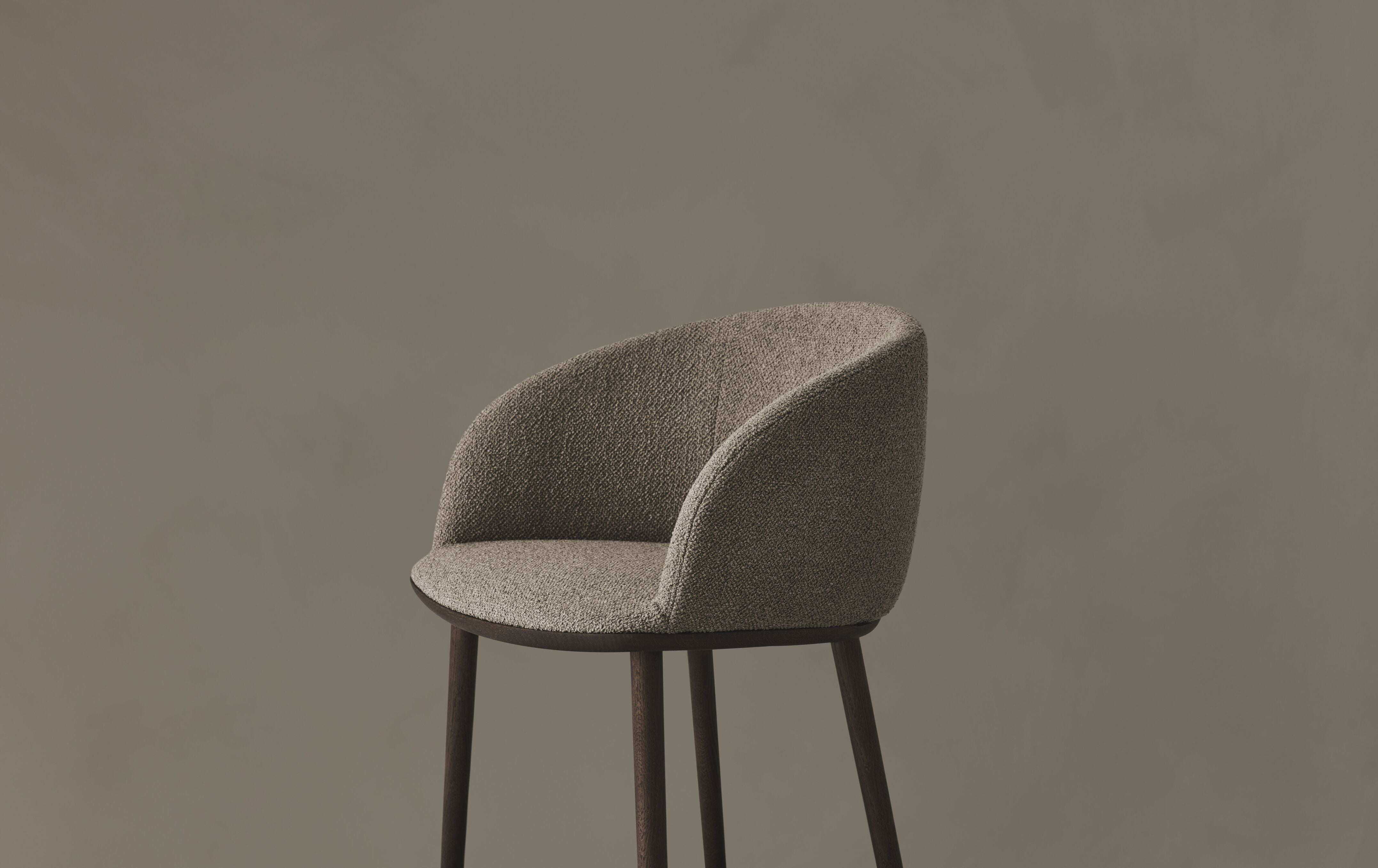 JIN Upholstered chair base of oak wood